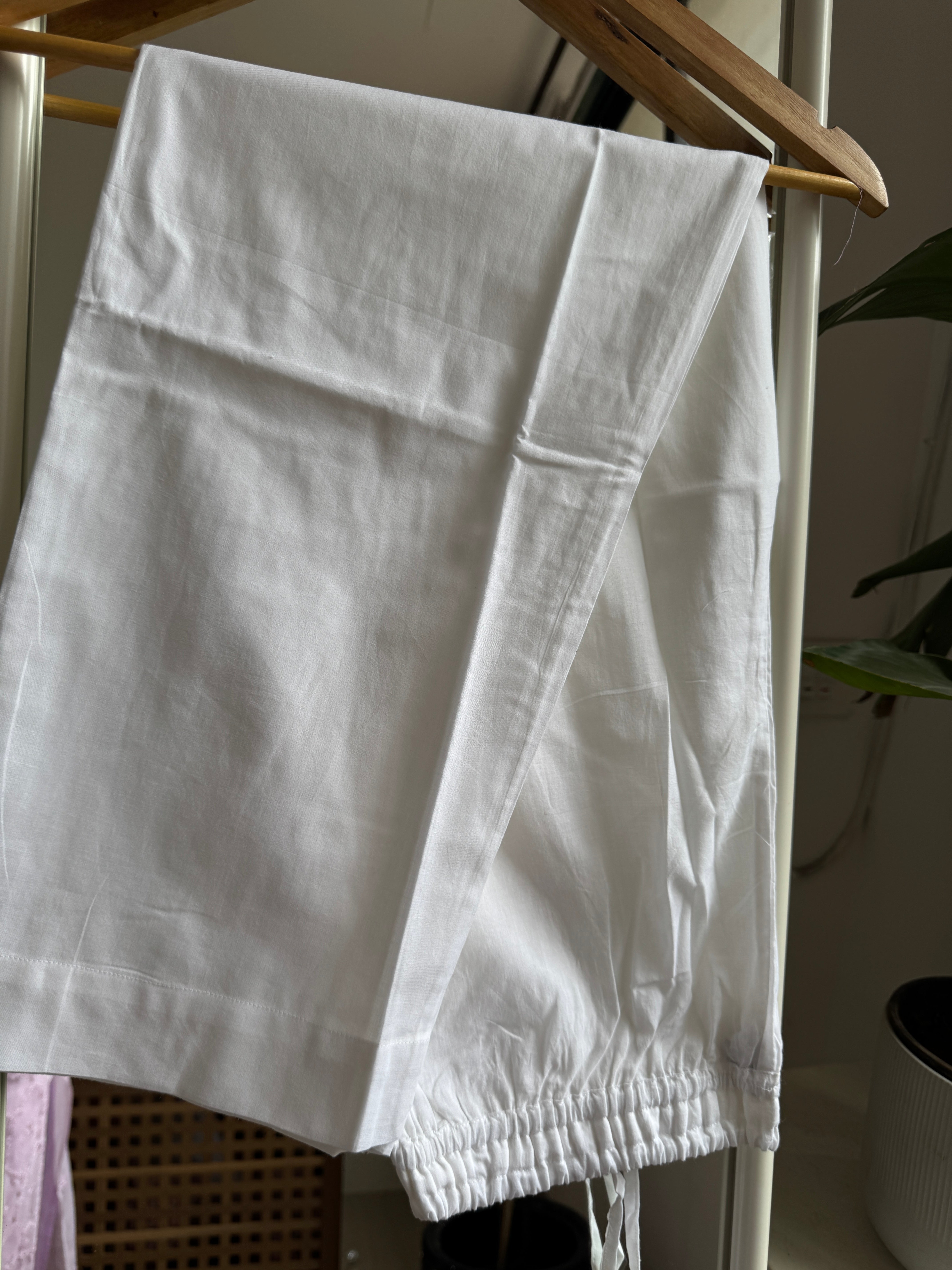 Chikankari Pants  - White Mul Cotton ARIAA CHIKANKARI 
