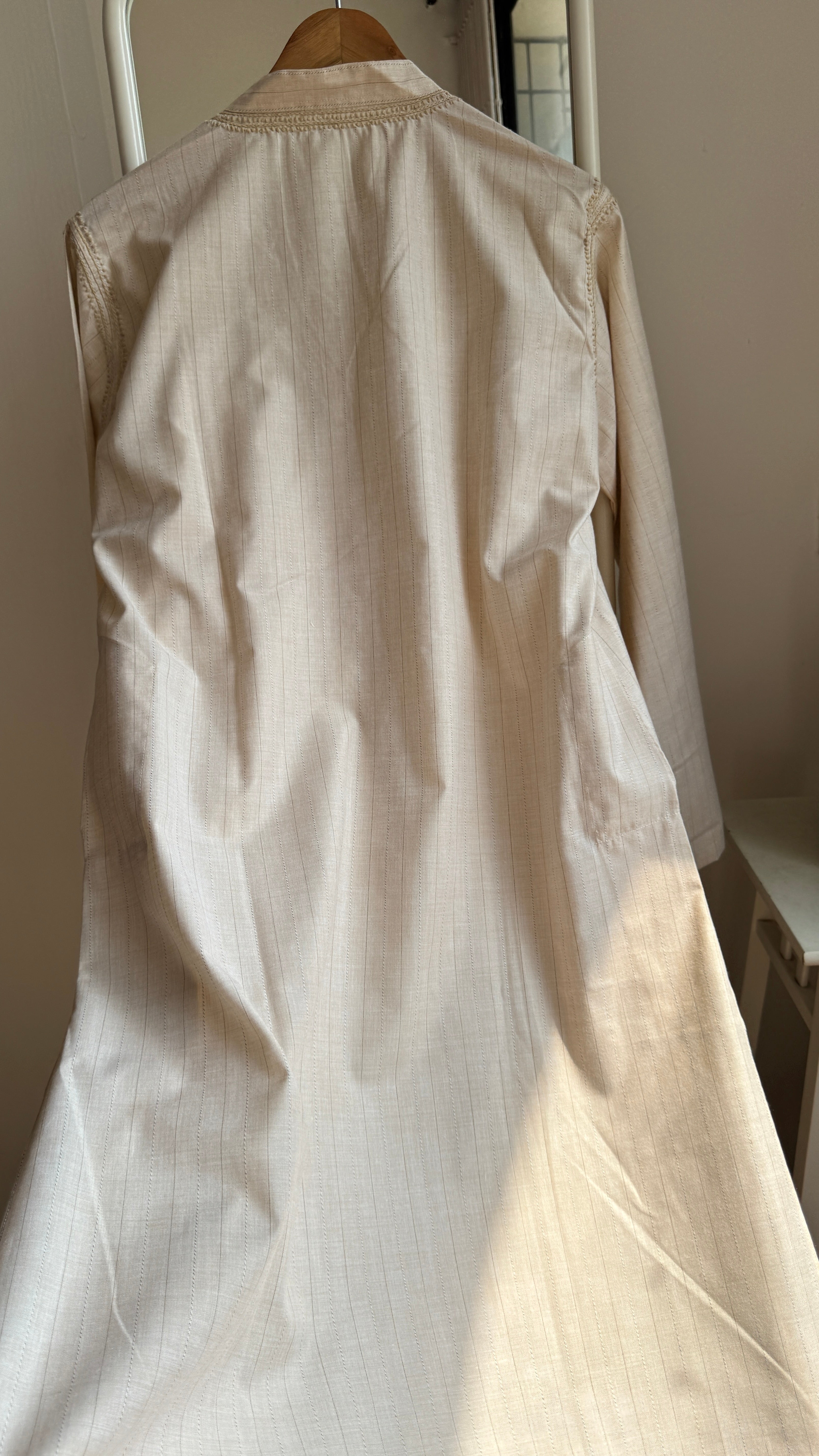 Cotton Chikankari Kurta - Pale pink  - Men's Collection