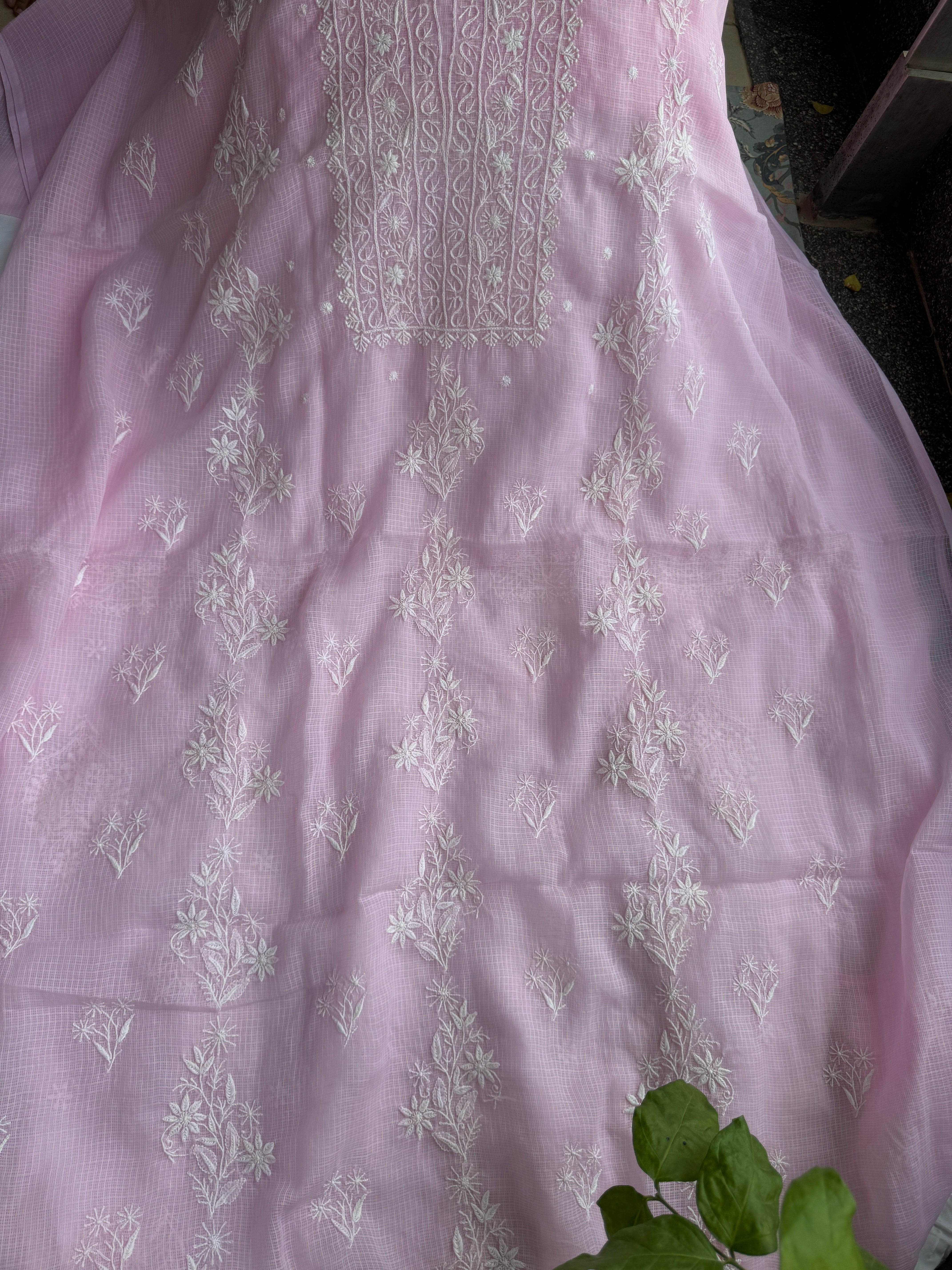Kota Chikankari Length with Dupatta - Pink ARIAA CHIKANKARI 