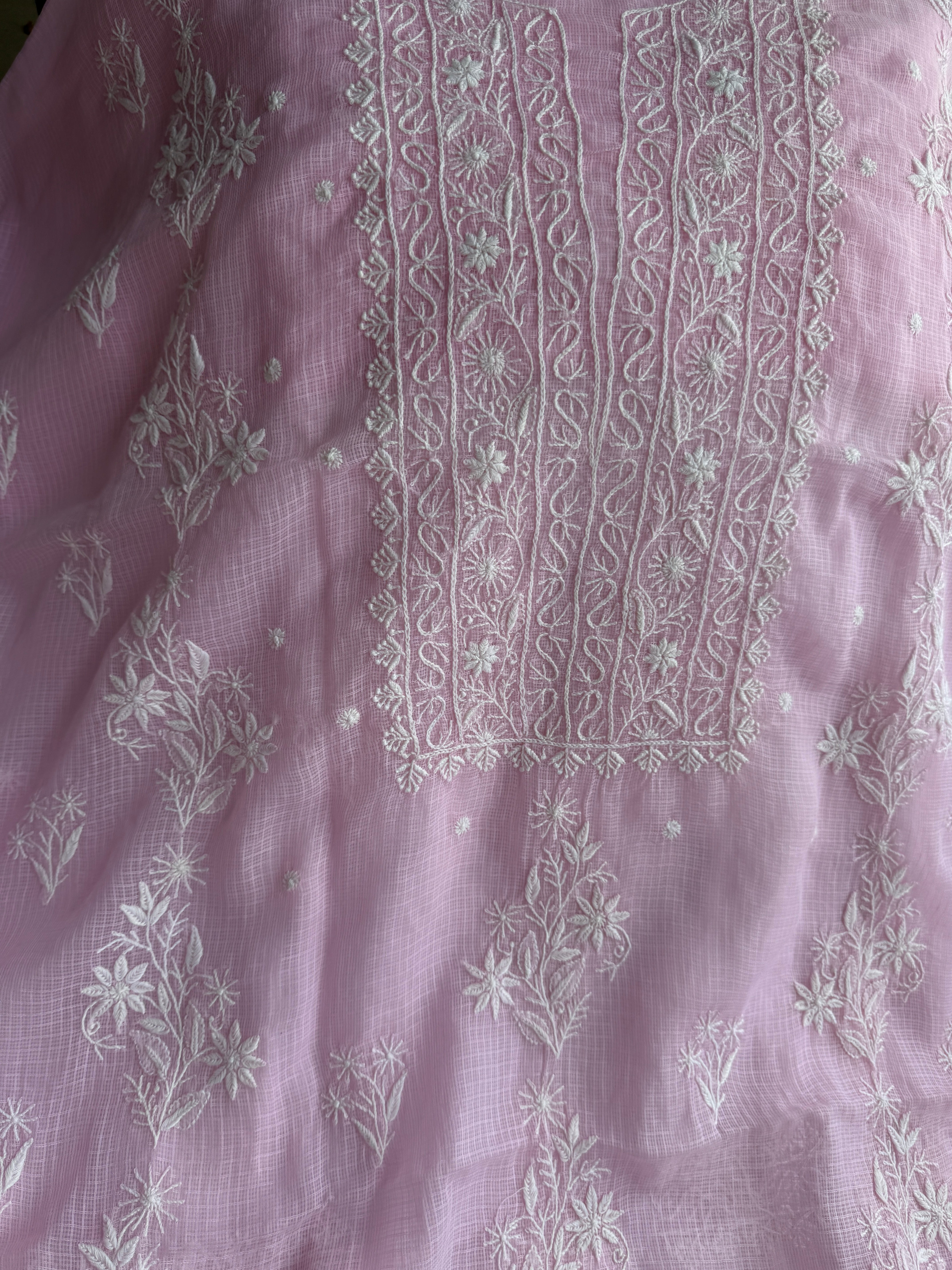 Kota Chikankari Length with Dupatta - Pink ARIAA CHIKANKARI 