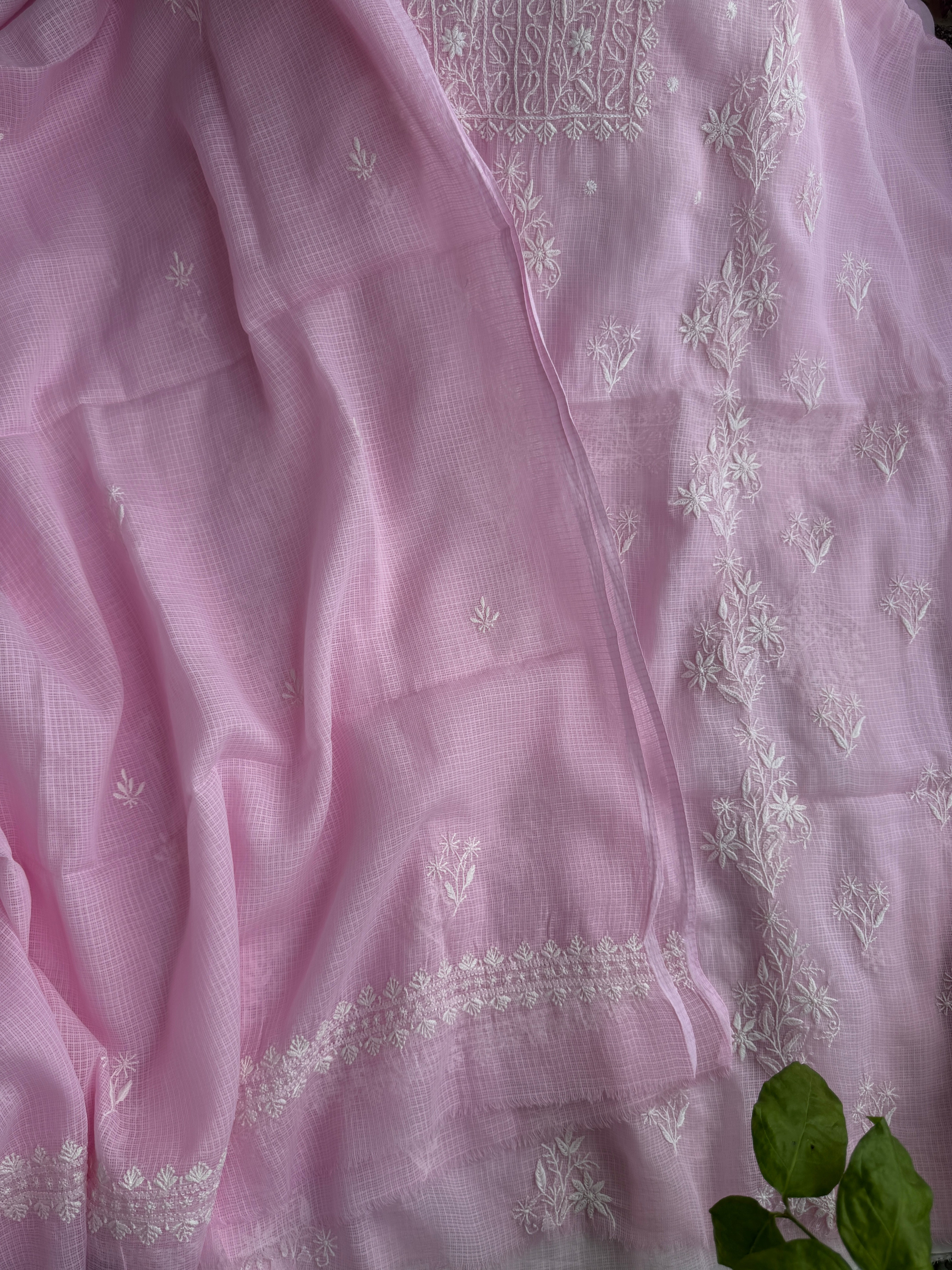 Kota Chikankari Length with Dupatta - Pink ARIAA CHIKANKARI 