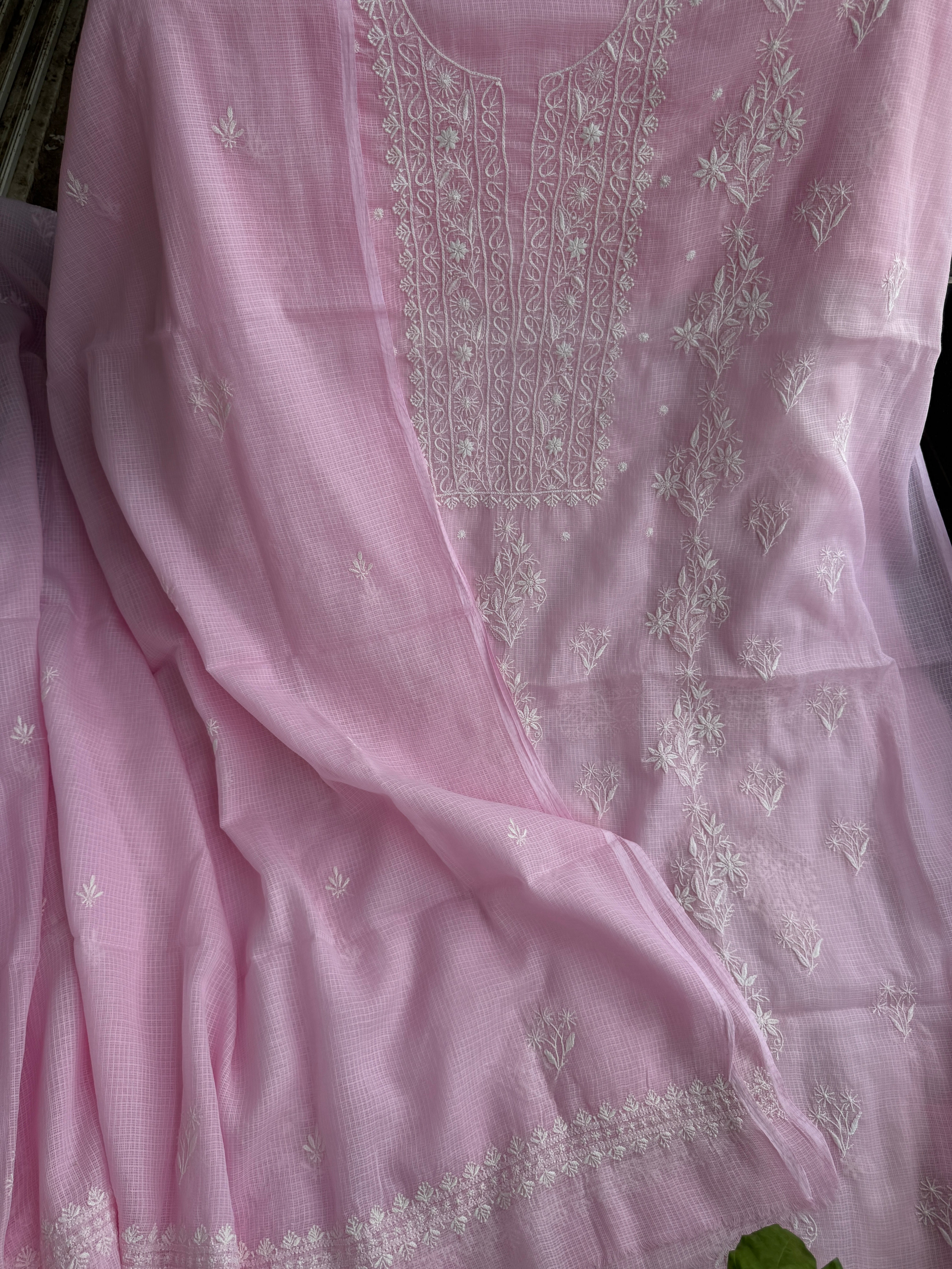 Kota Chikankari Length with Dupatta - Pink ARIAA CHIKANKARI 