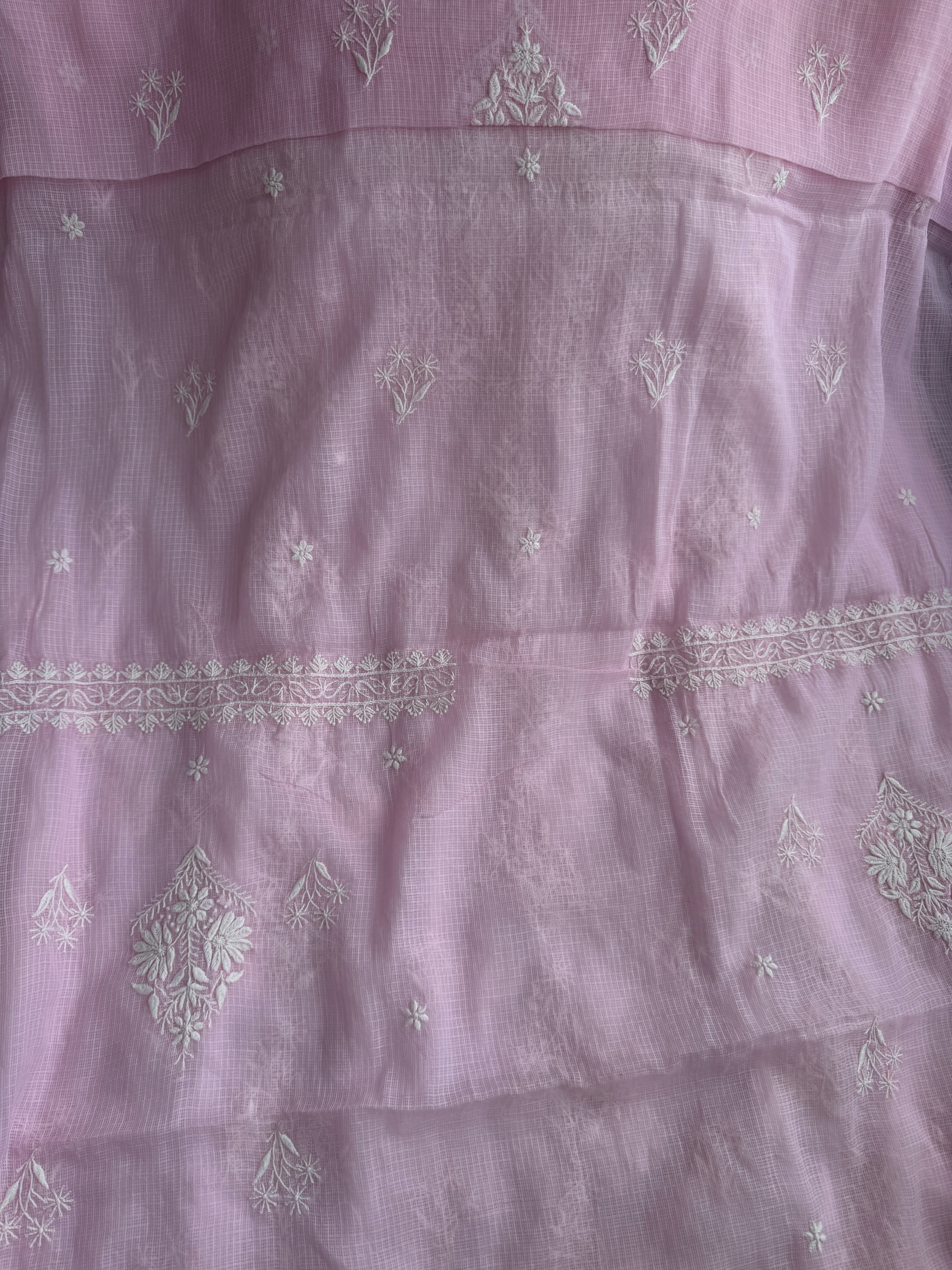 Kota Chikankari Length with Dupatta - Pink ARIAA CHIKANKARI 