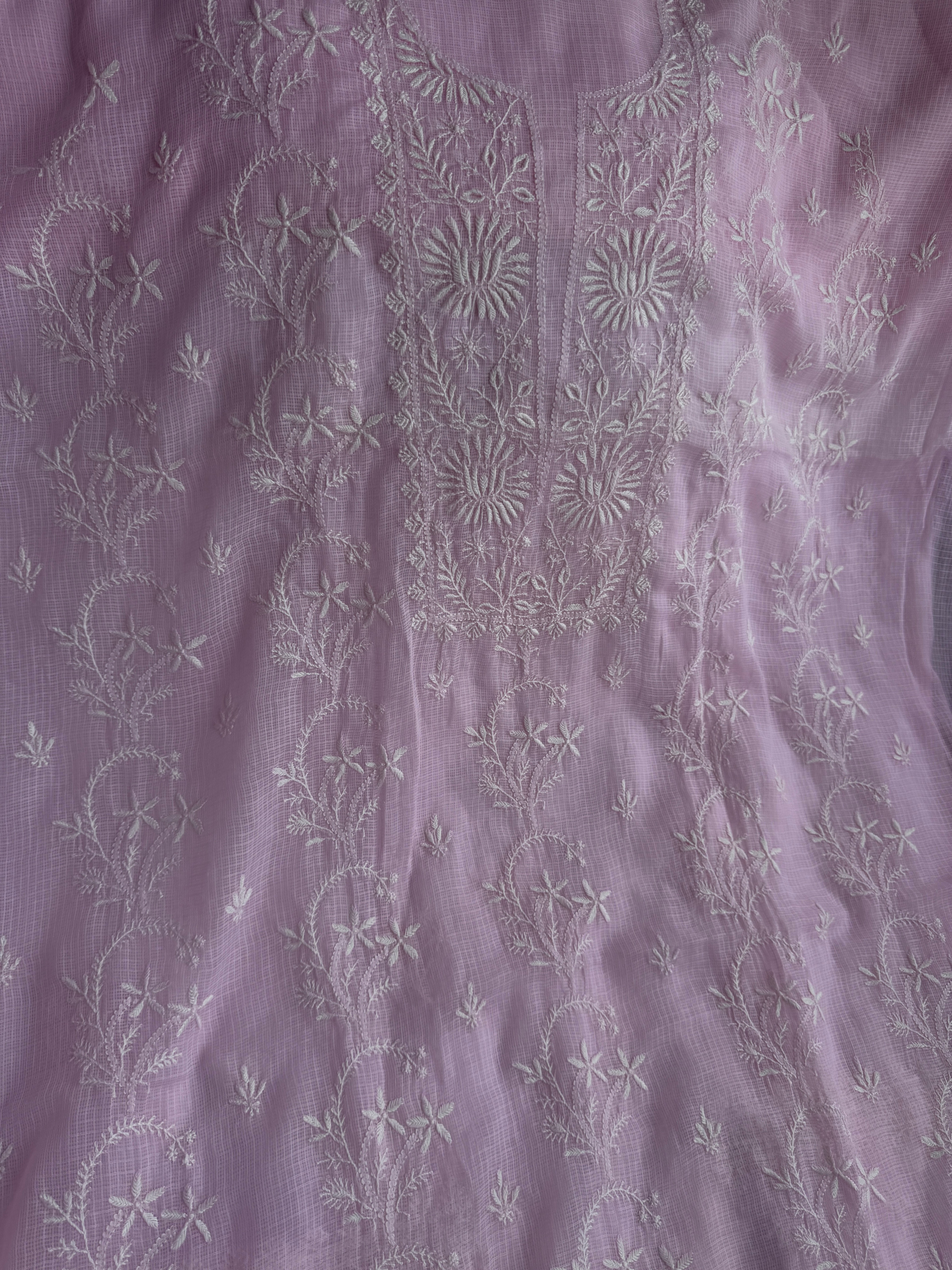 Kota Chikankari Length with Dupatta - Pink ARIAA CHIKANKARI 