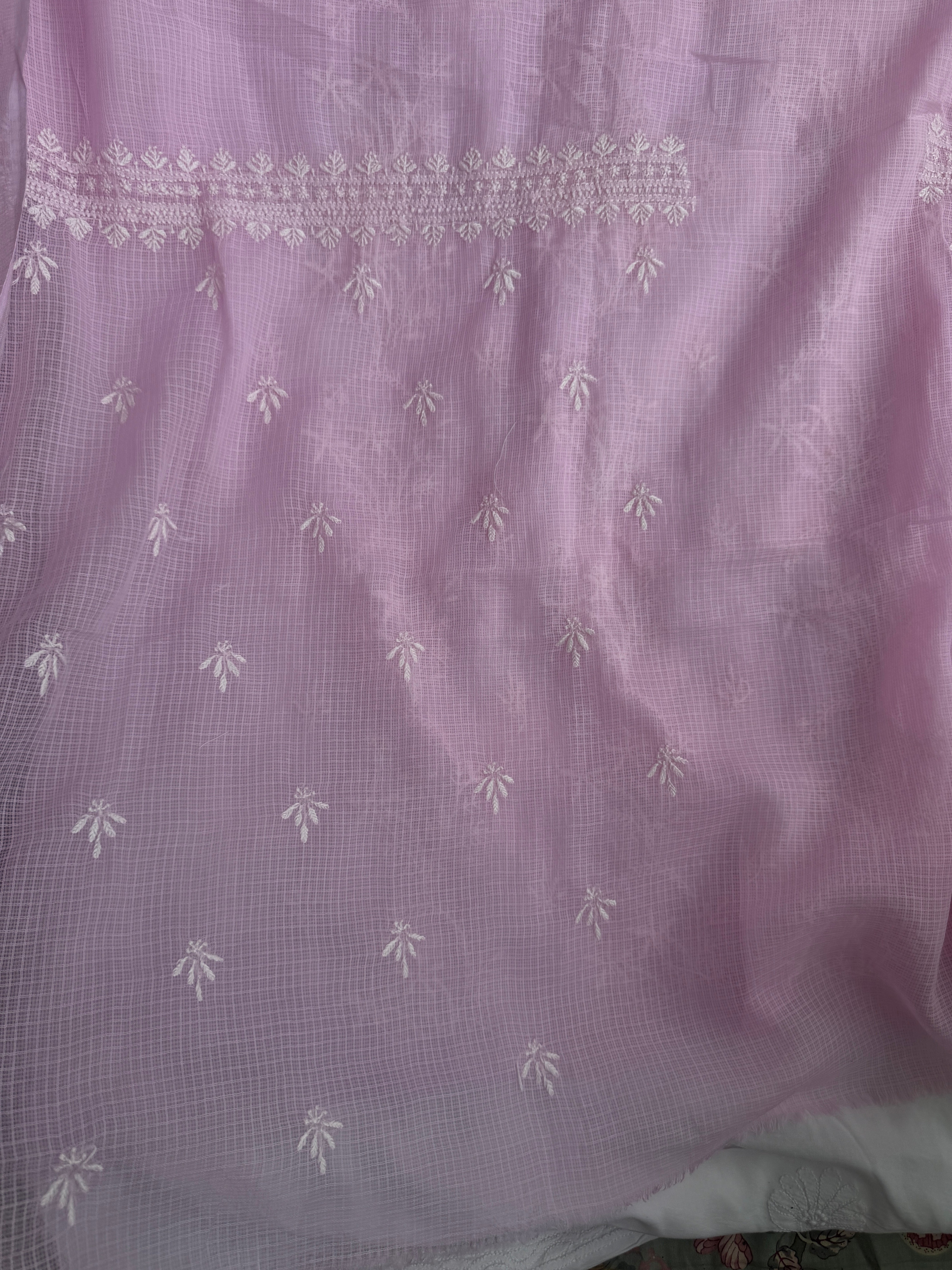 Kota Chikankari Length with Dupatta - Pink ARIAA CHIKANKARI 