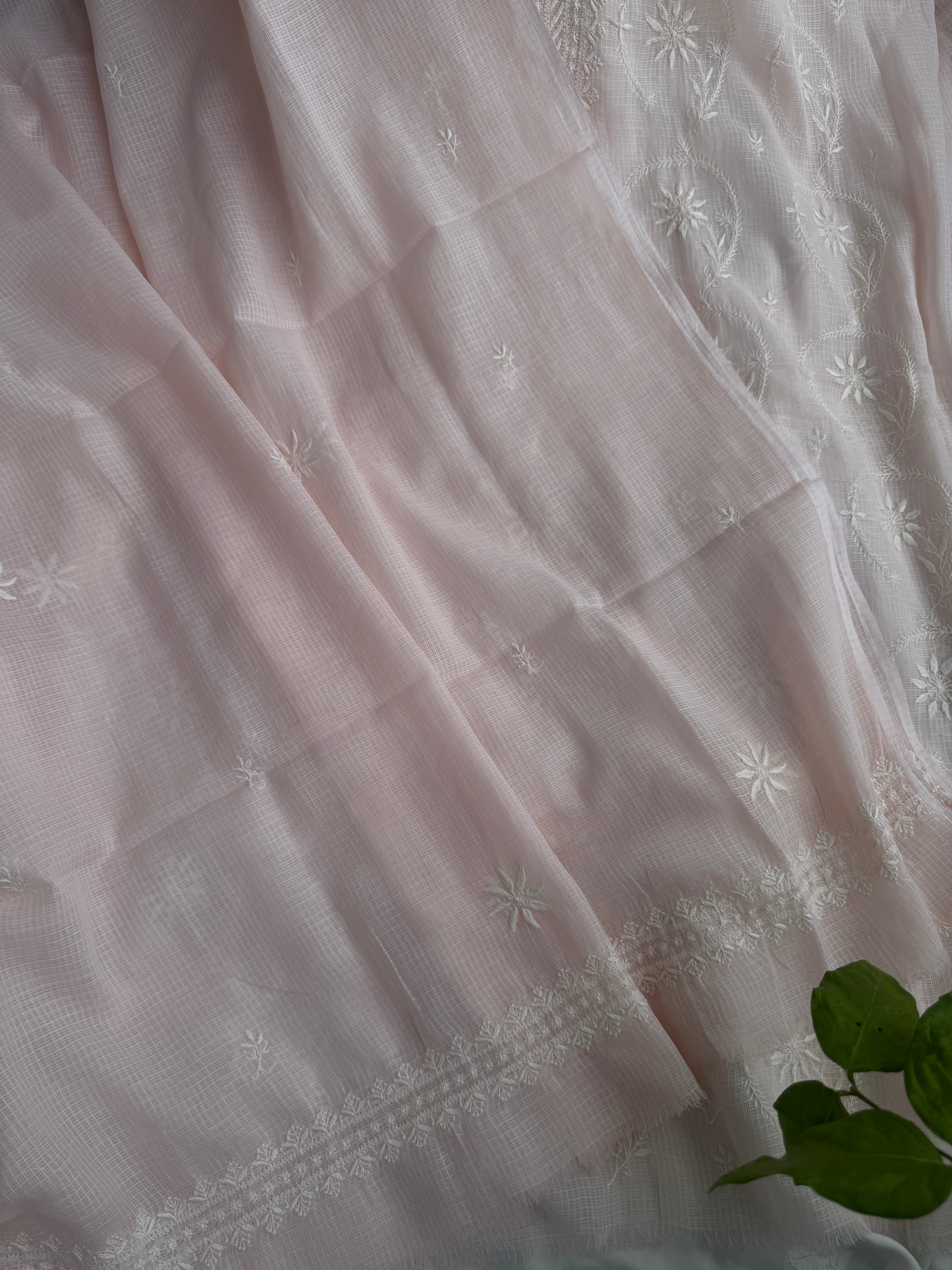 Kota Chikankari Length with Dupatta - Pale Pink ARIAA CHIKANKARI 