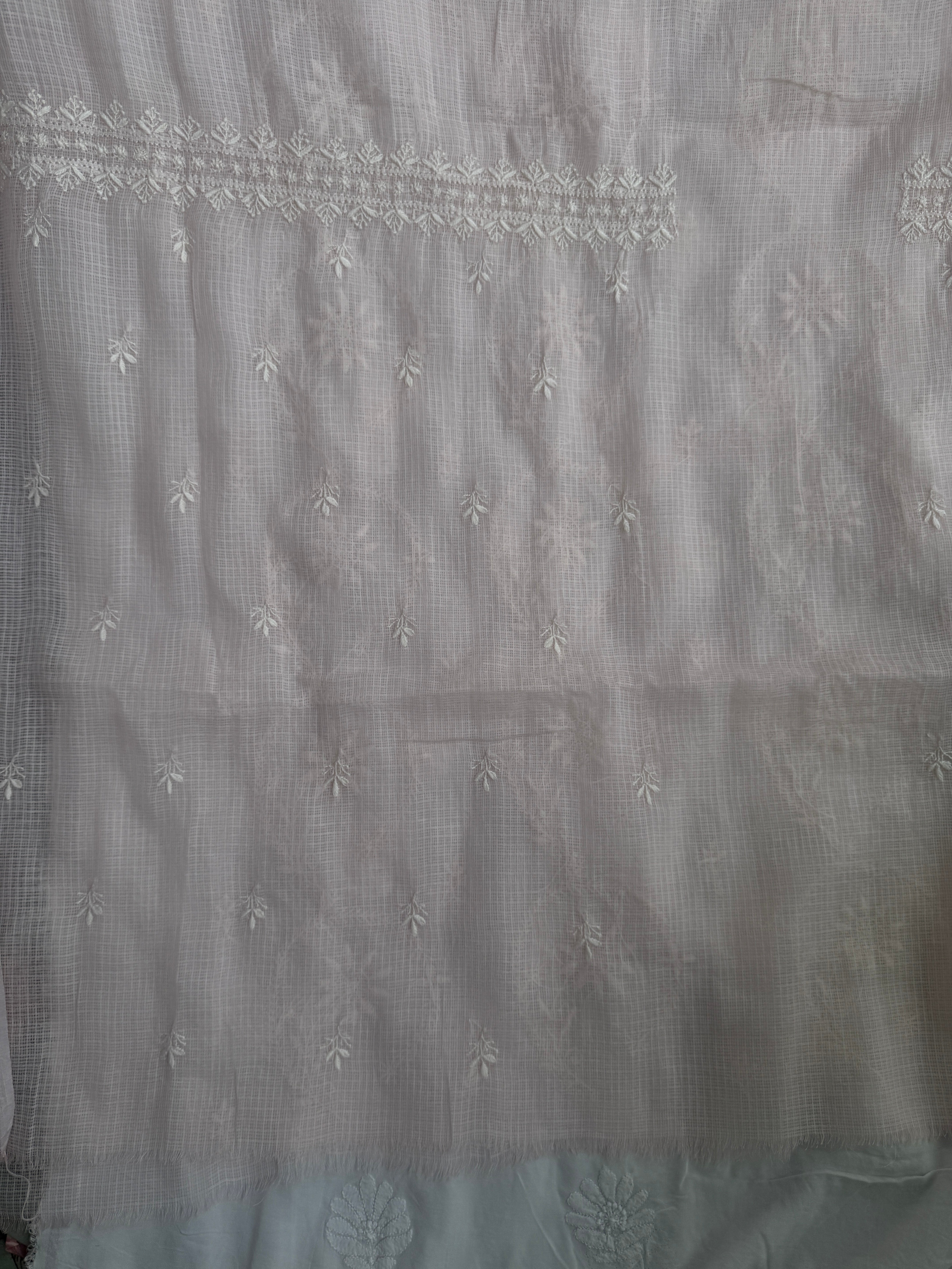 Kota Chikankari Length with Dupatta - Pale Pink ARIAA CHIKANKARI 