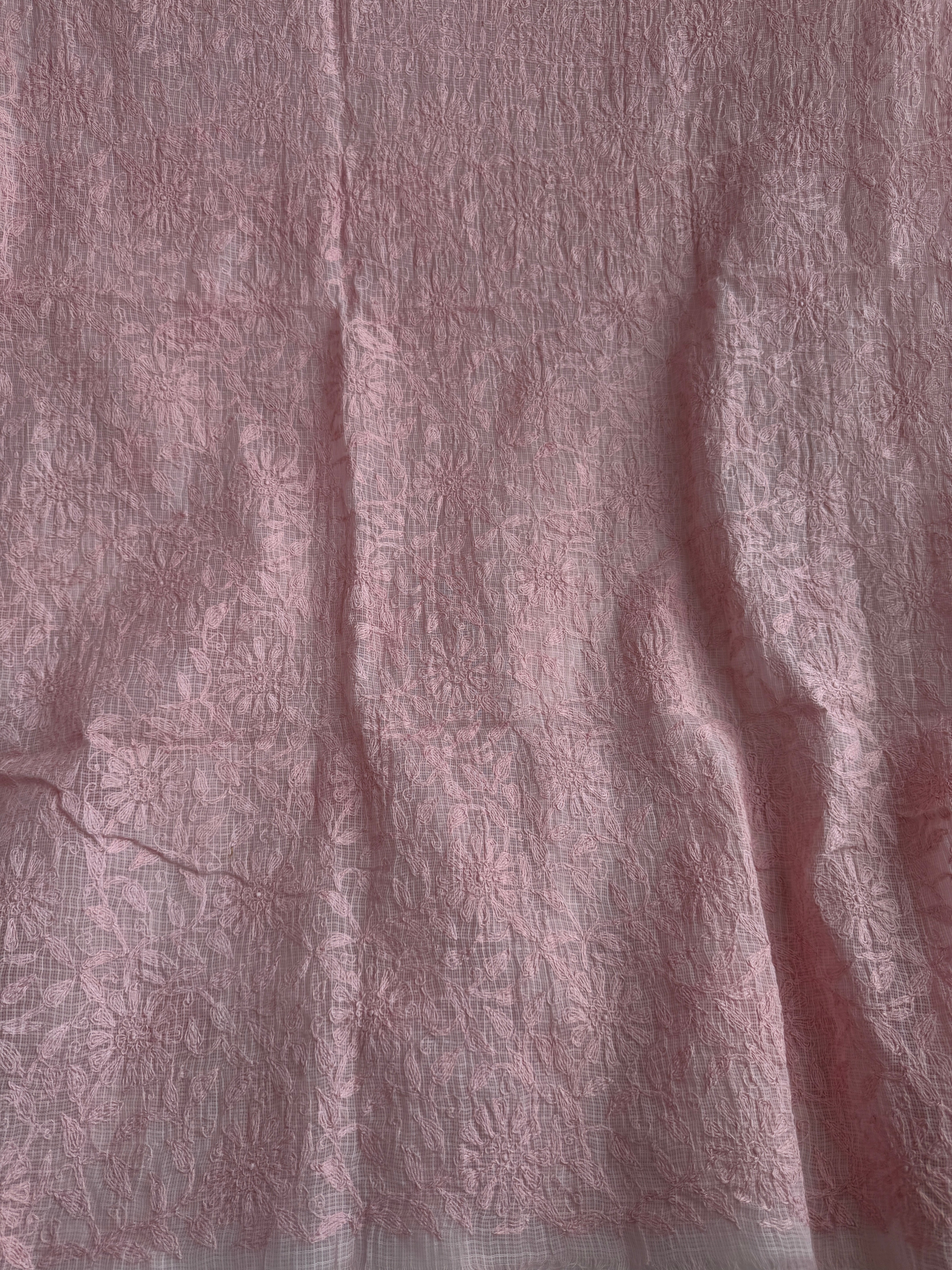Kota Length with Dupatta in Tepchi work - Pink ARIAA CHIKANKARI 