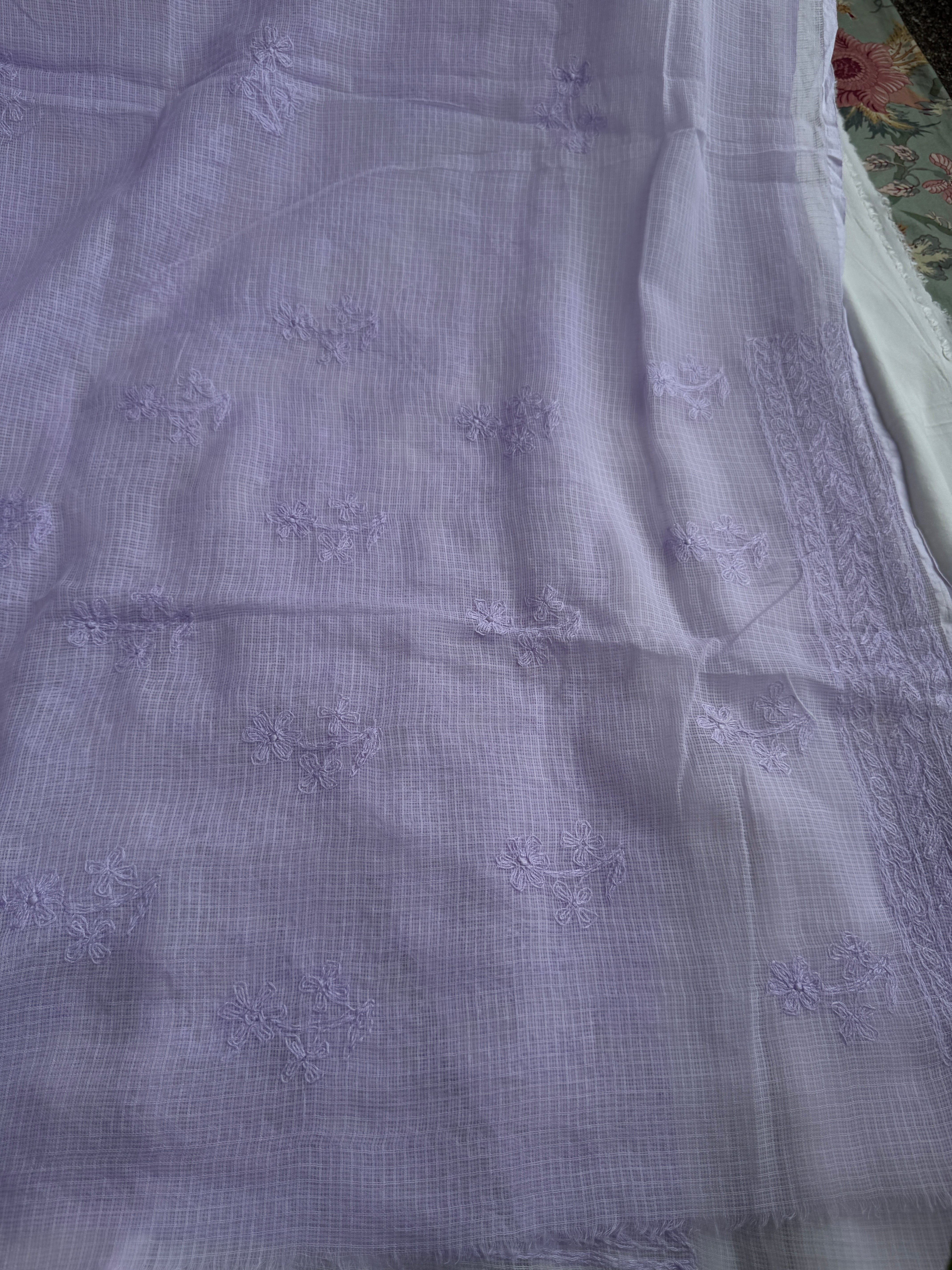 Kota Length with Dupatta in Tepchi work - Lilac ARIAA CHIKANKARI 