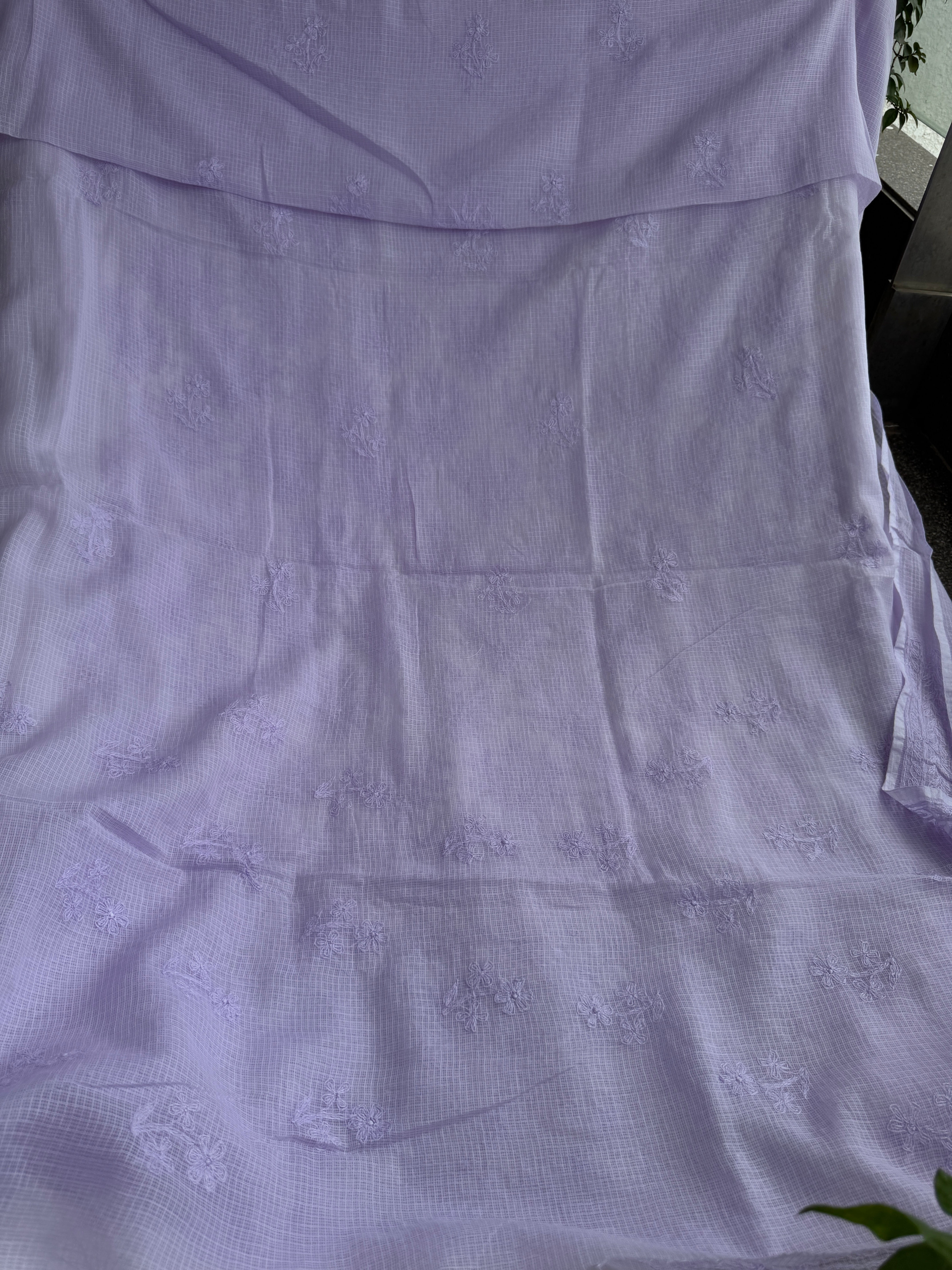 Kota Length with Dupatta in Tepchi work - Lilac ARIAA CHIKANKARI 