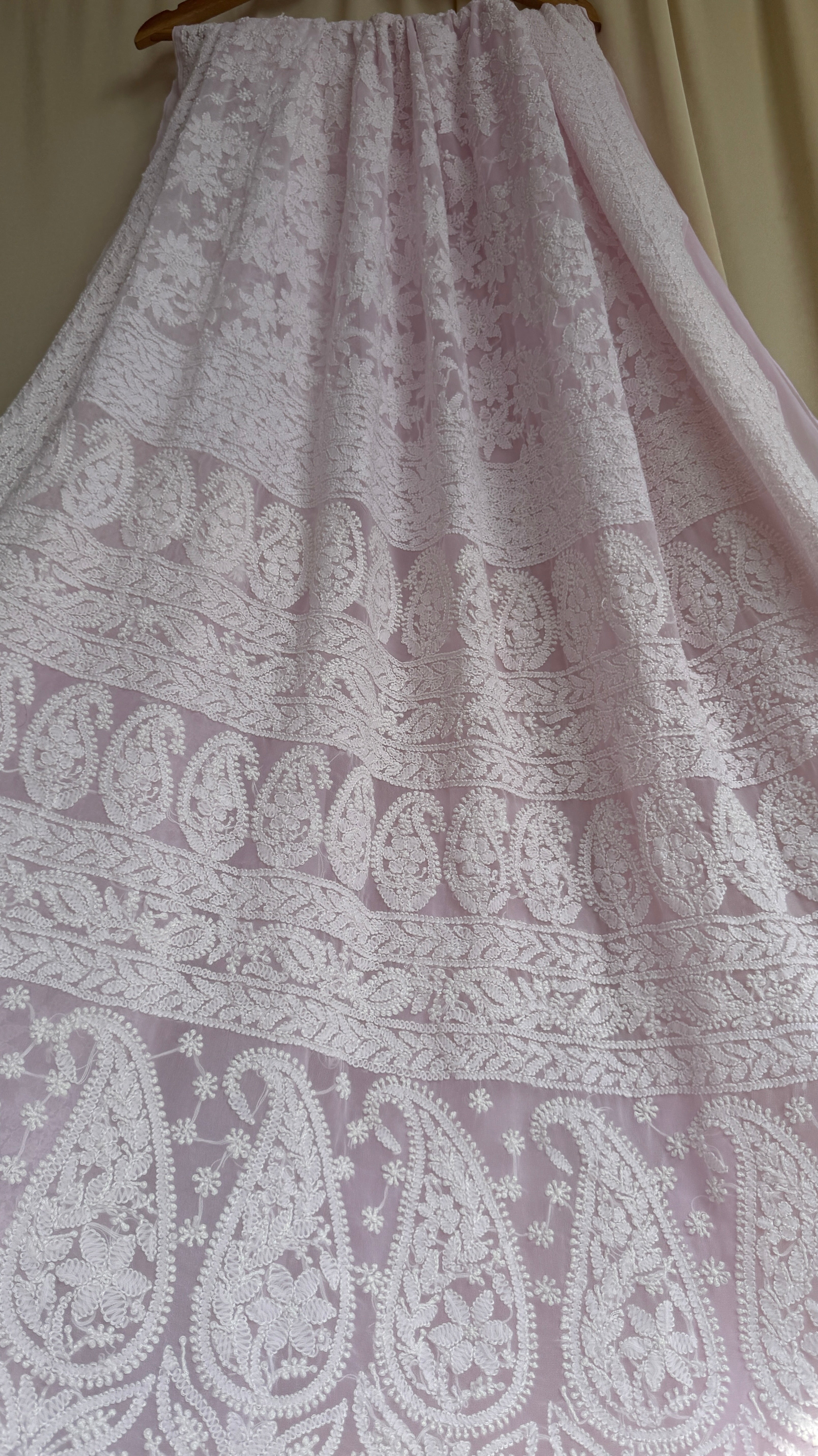Georgette Chikankari saree in Pink