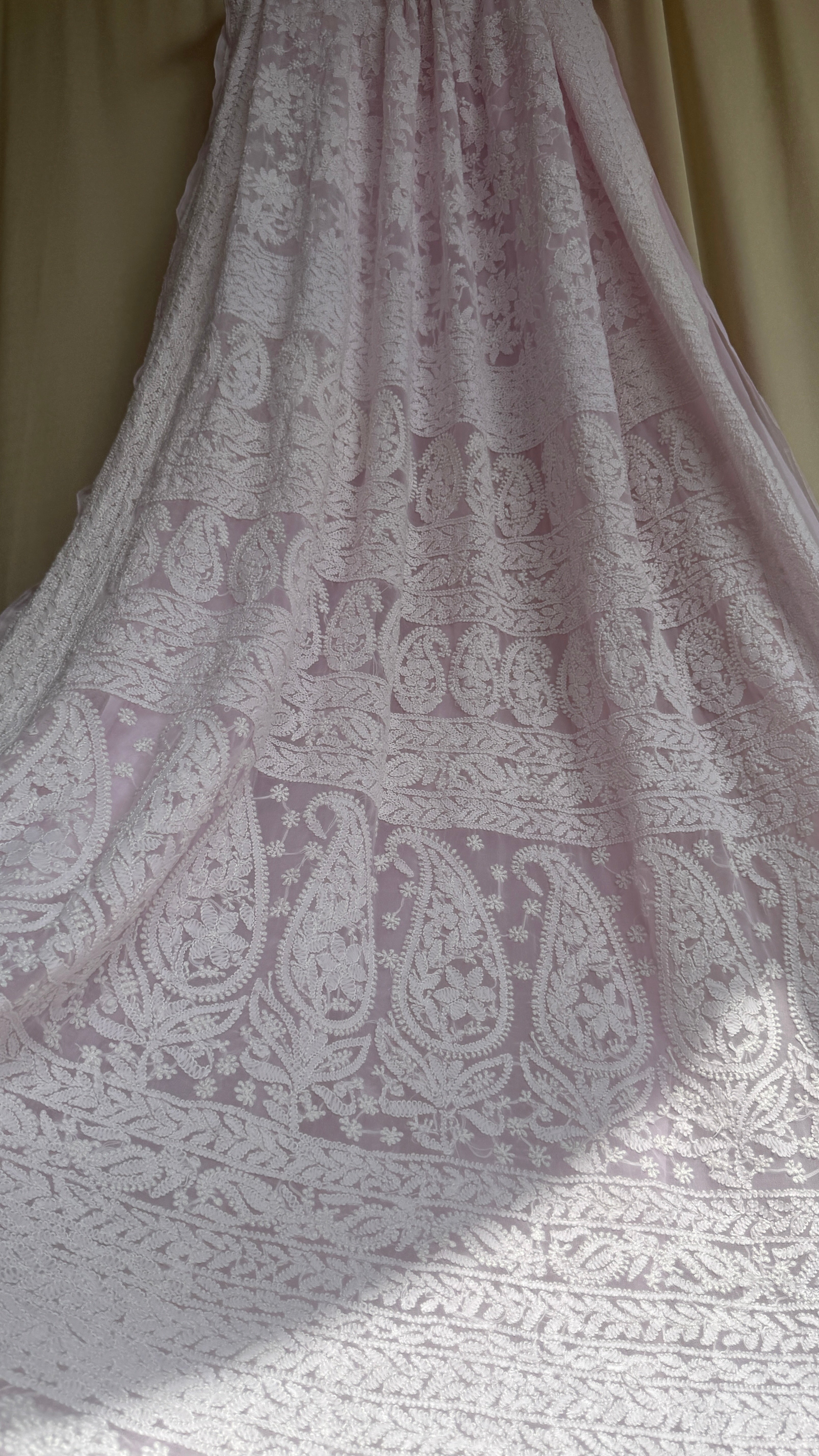 Georgette Chikankari saree in Pink