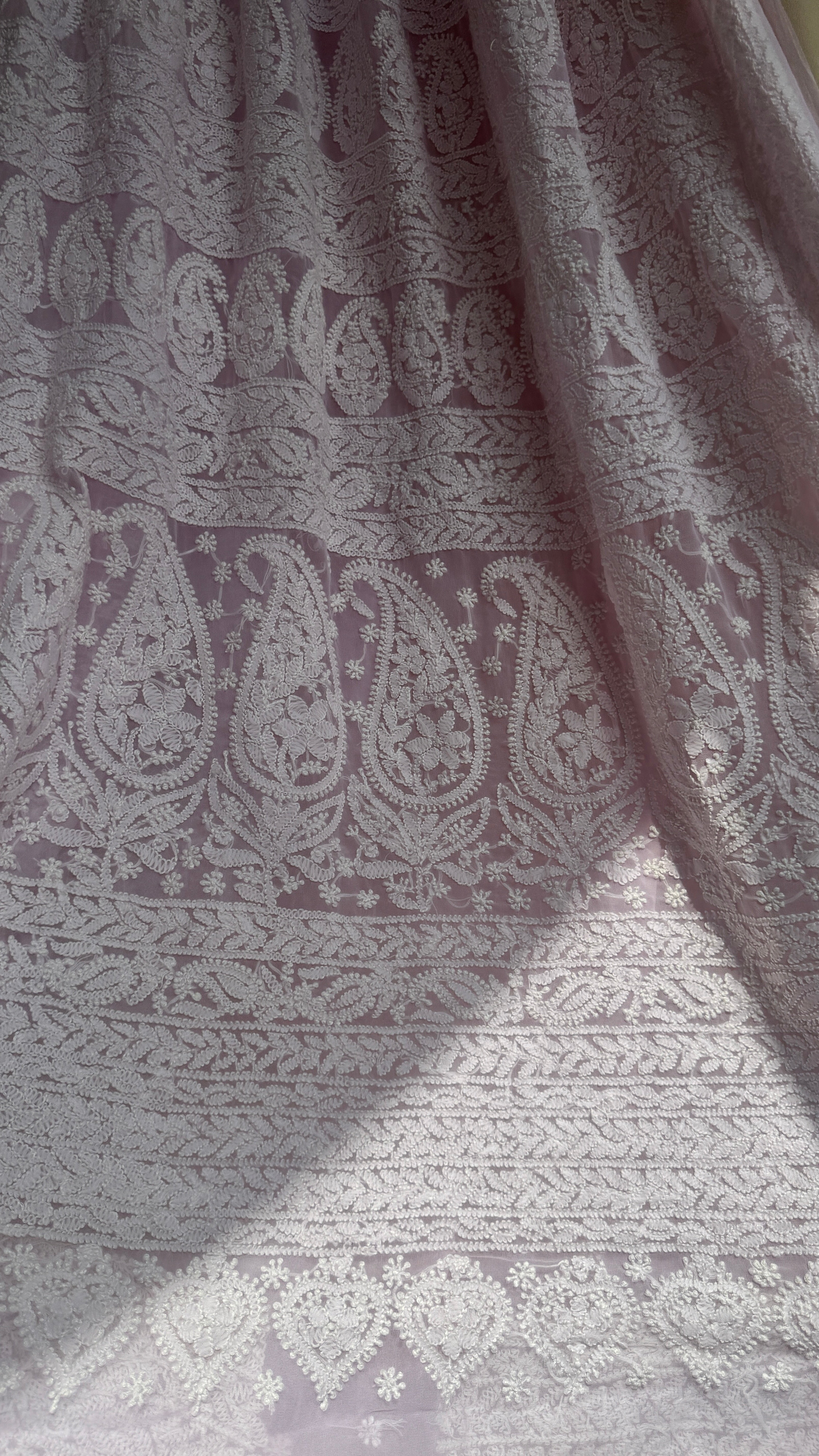 Georgette Chikankari saree in Pink