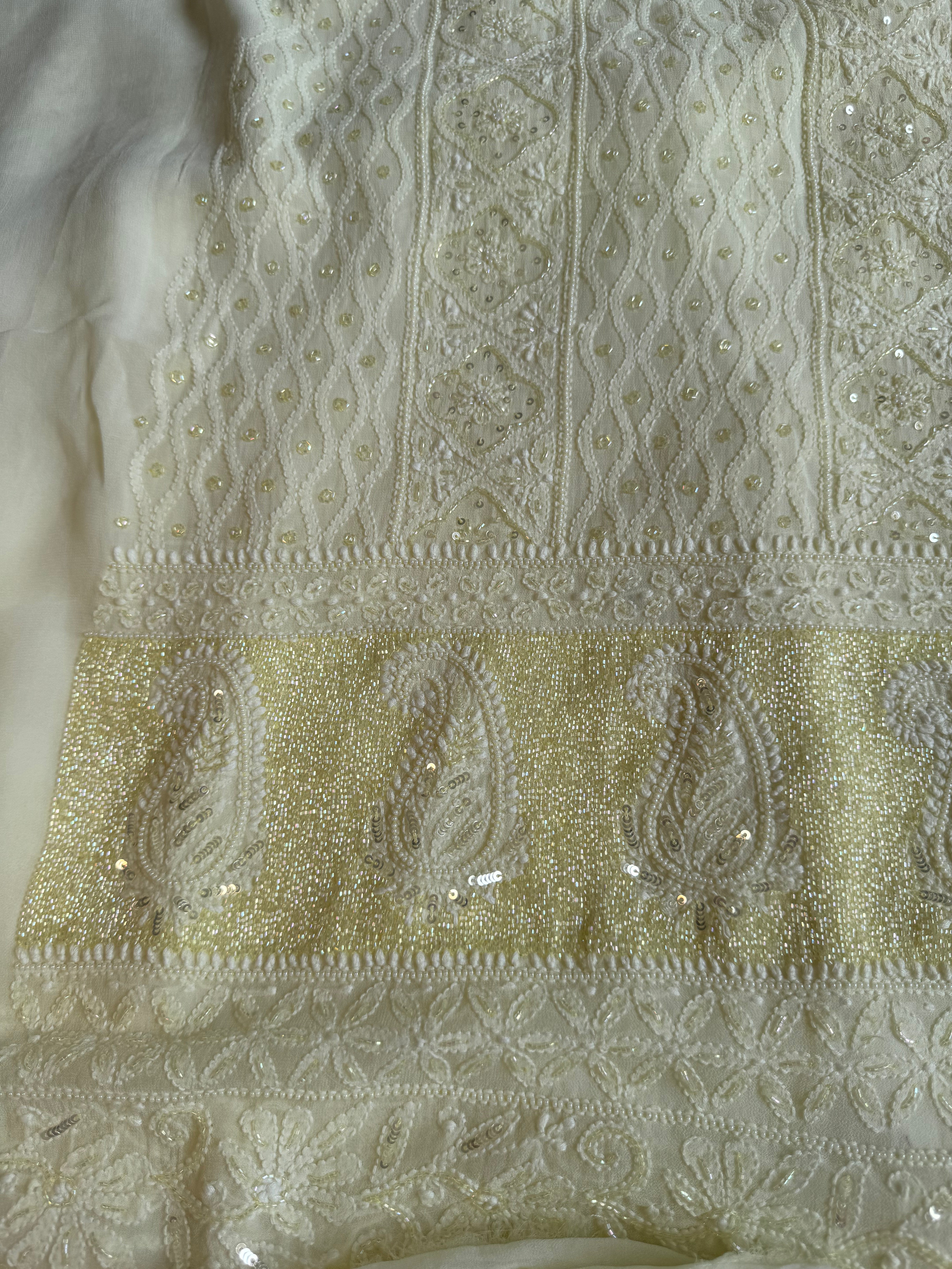 Viscose Length with Dupatta - Lemon Yellow ARIAA CHIKANKARI 