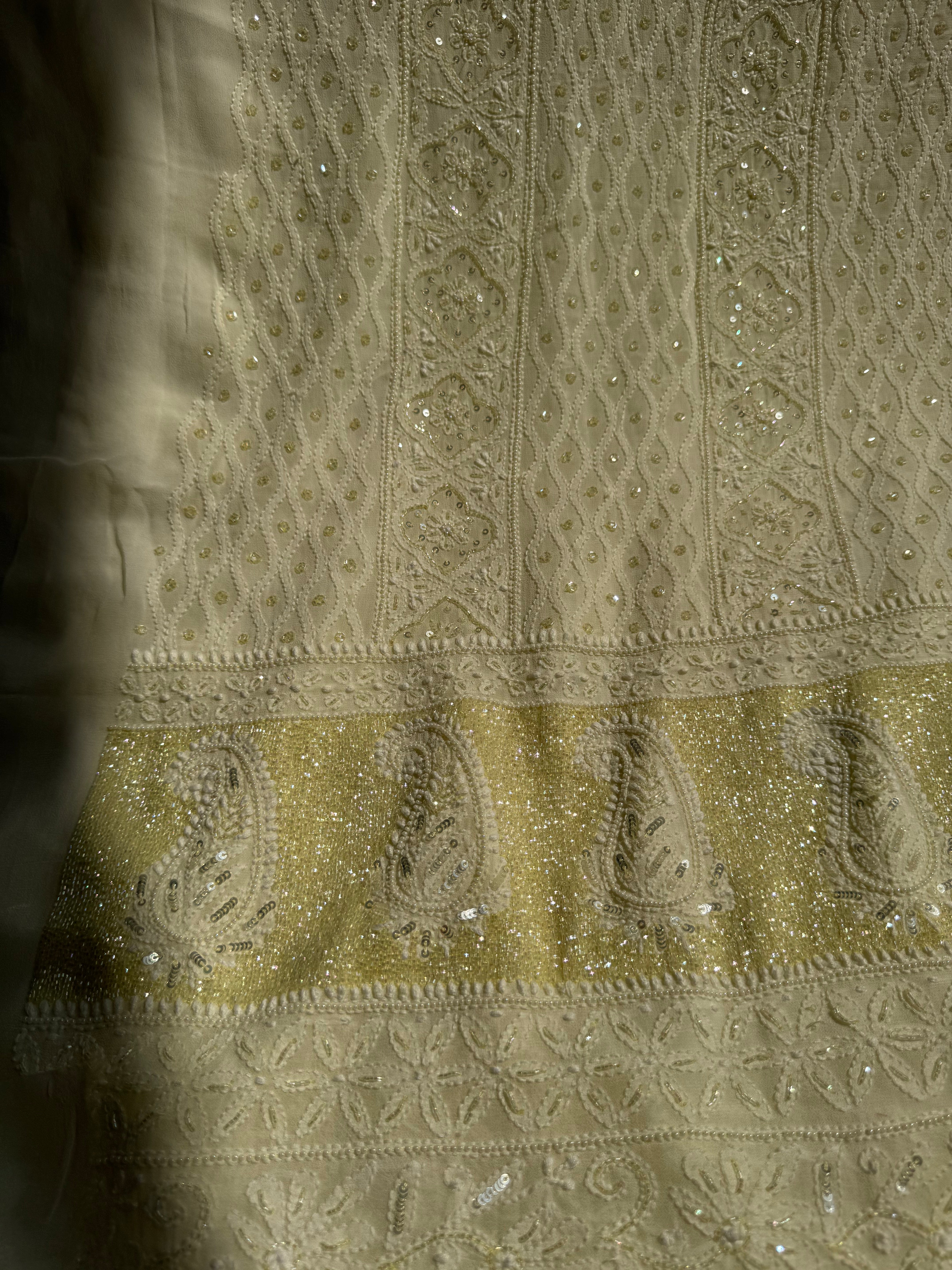 Viscose Length with Dupatta - Lemon Yellow ARIAA CHIKANKARI 