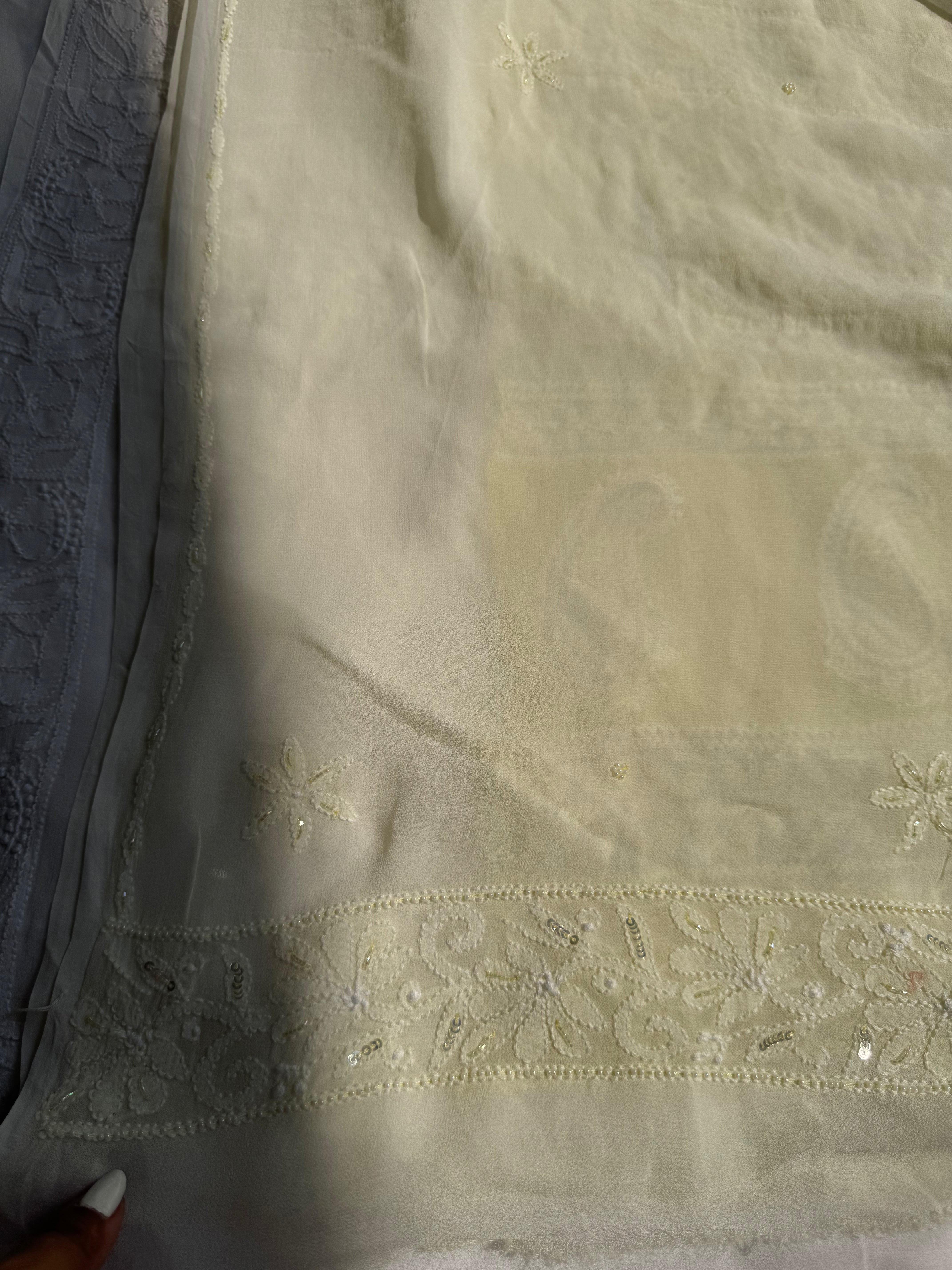 Viscose Length with Dupatta - Lemon Yellow ARIAA CHIKANKARI 