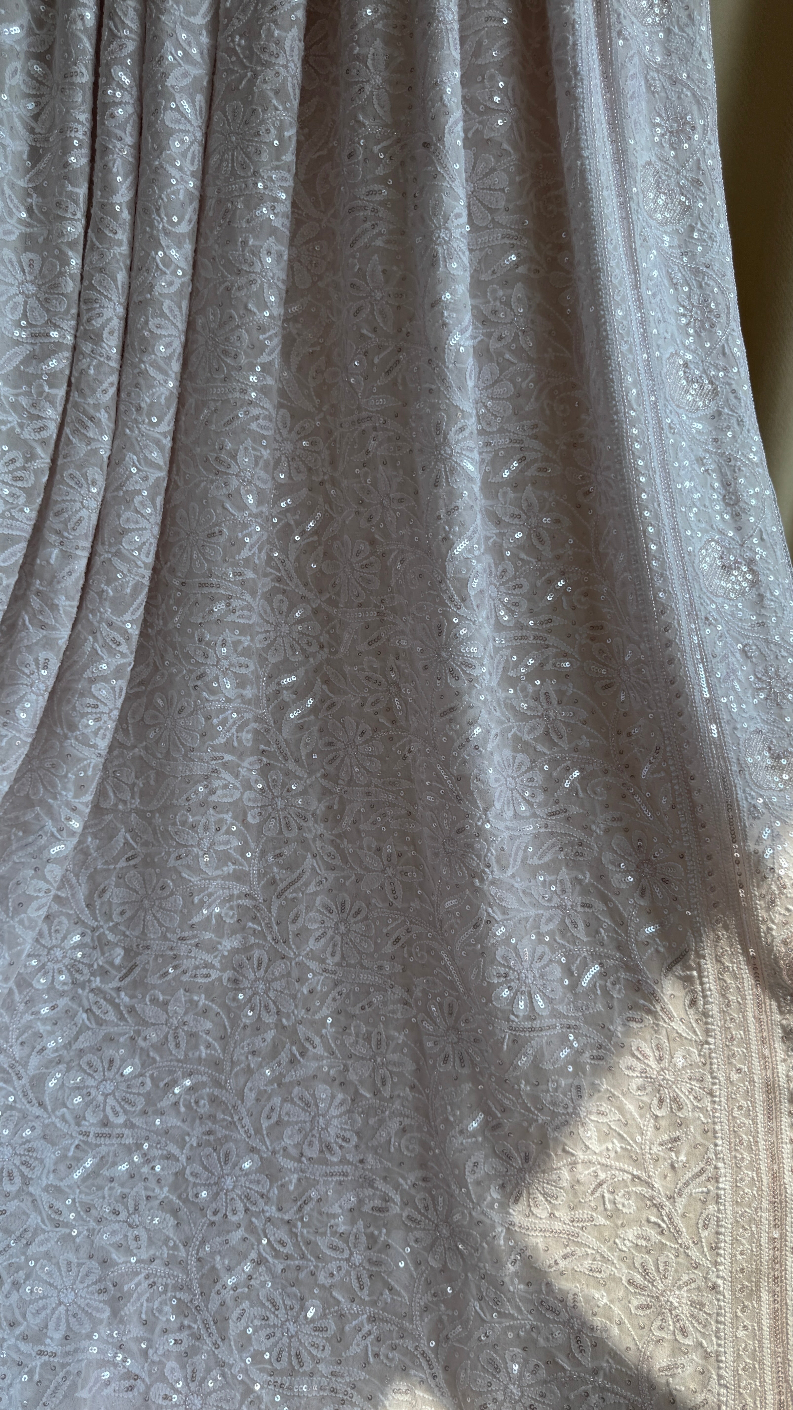 Pure Georgette Chikankari Saree