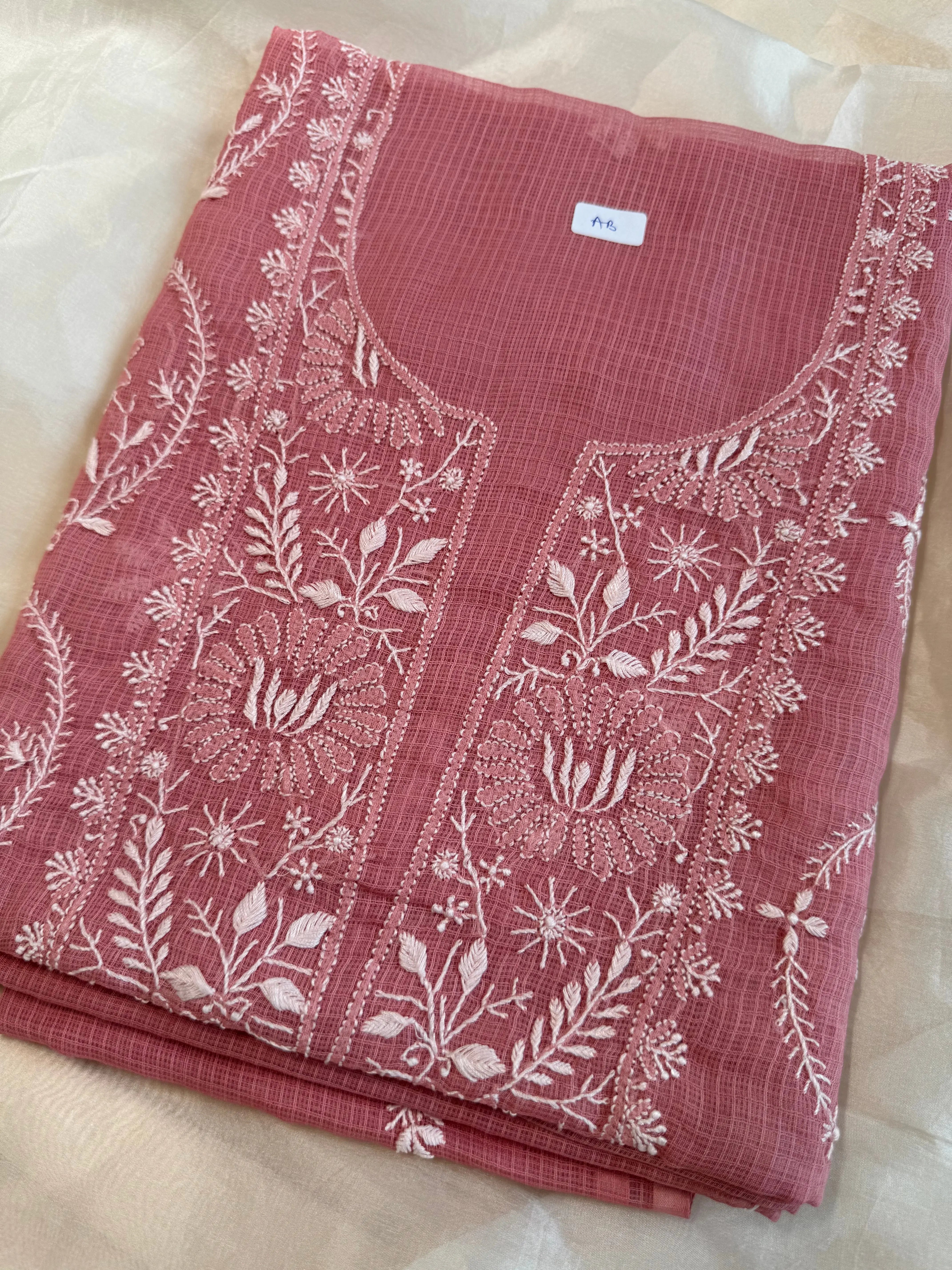 Kota Length with Dupatta - Rosewood ARIAA CHIKANKARI 