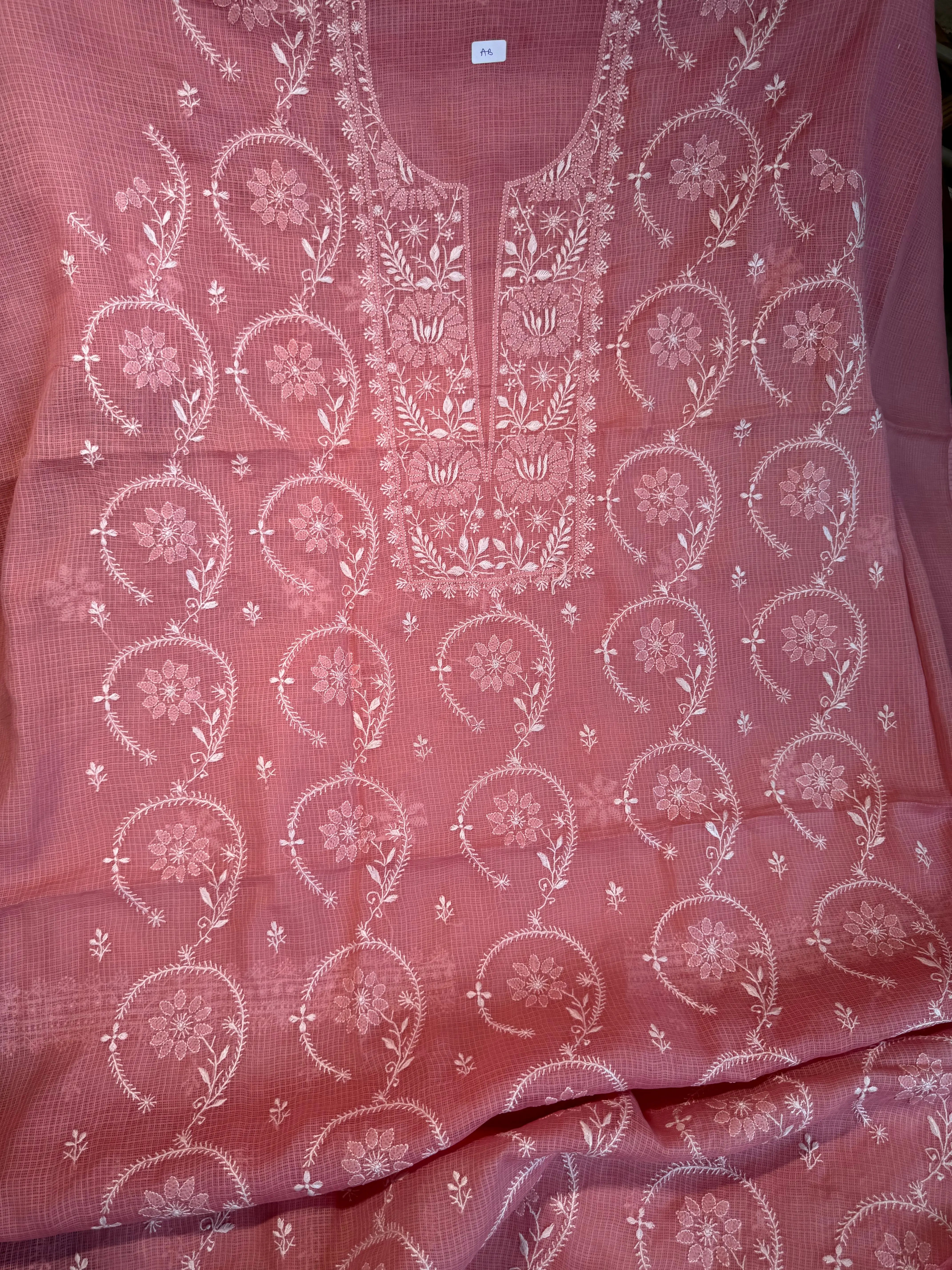 Kota Length with Dupatta - Rosewood ARIAA CHIKANKARI 