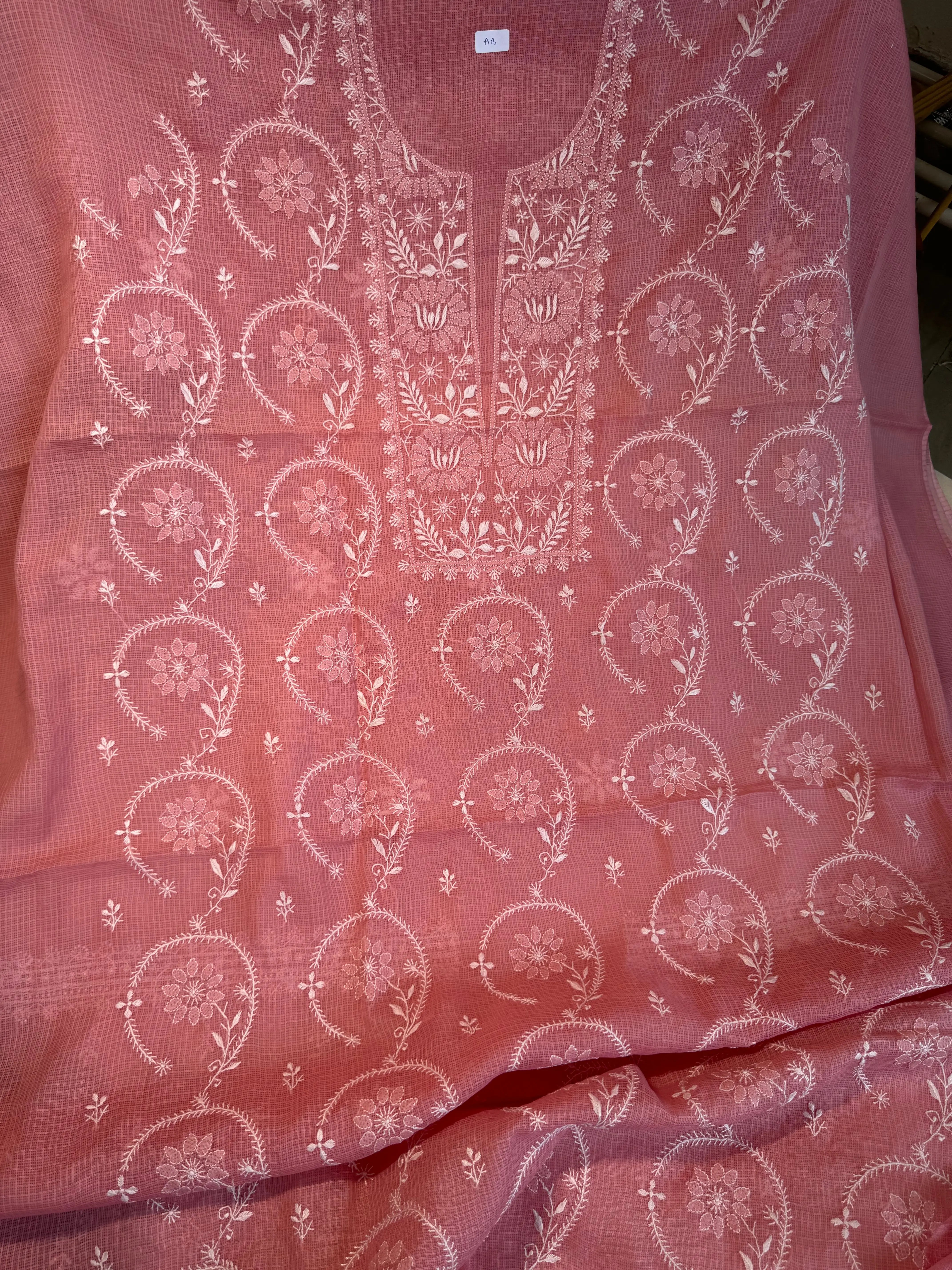 Kota Length with Dupatta - Rosewood ARIAA CHIKANKARI 