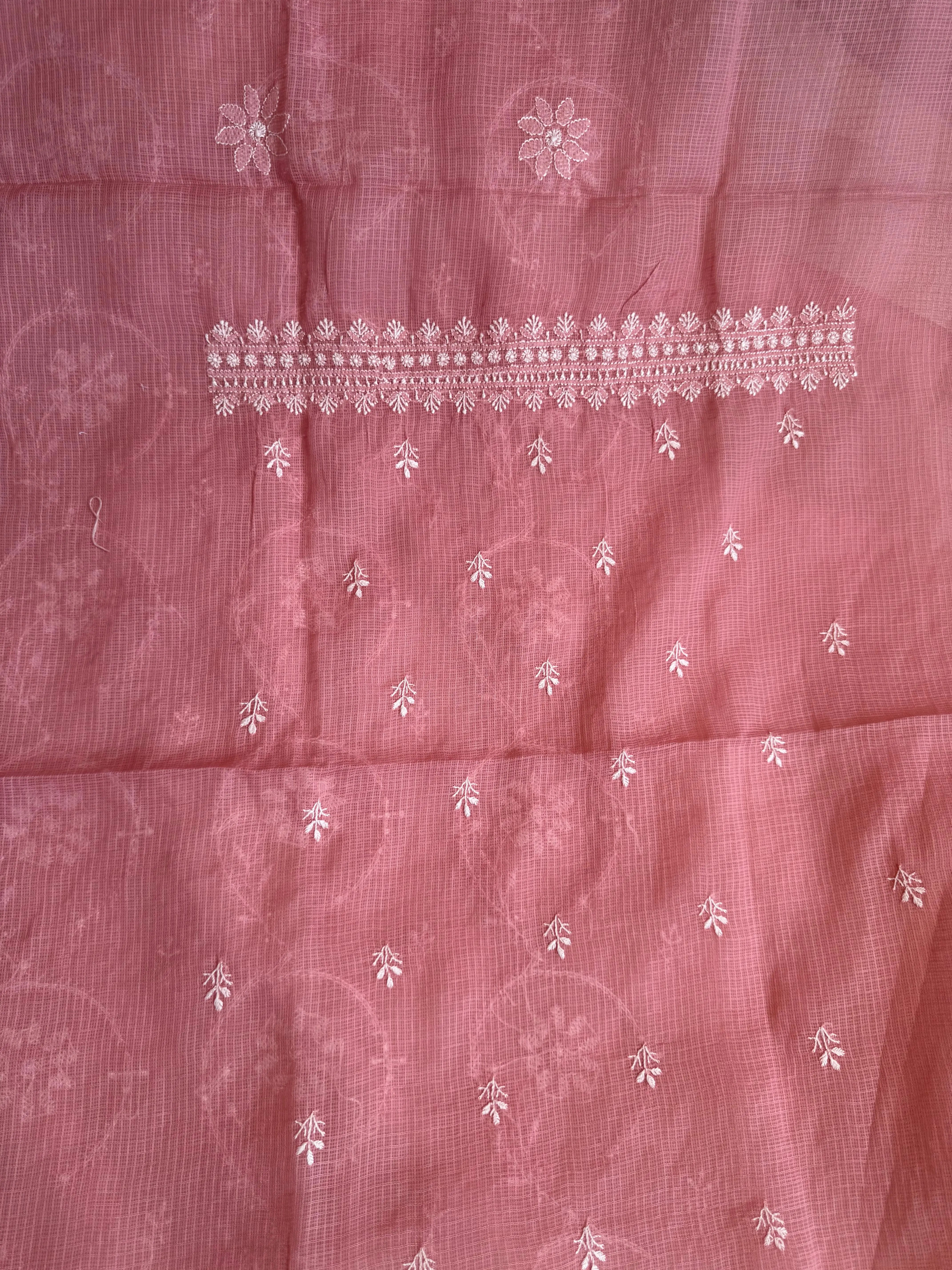 Kota Length with Dupatta - Rosewood ARIAA CHIKANKARI 