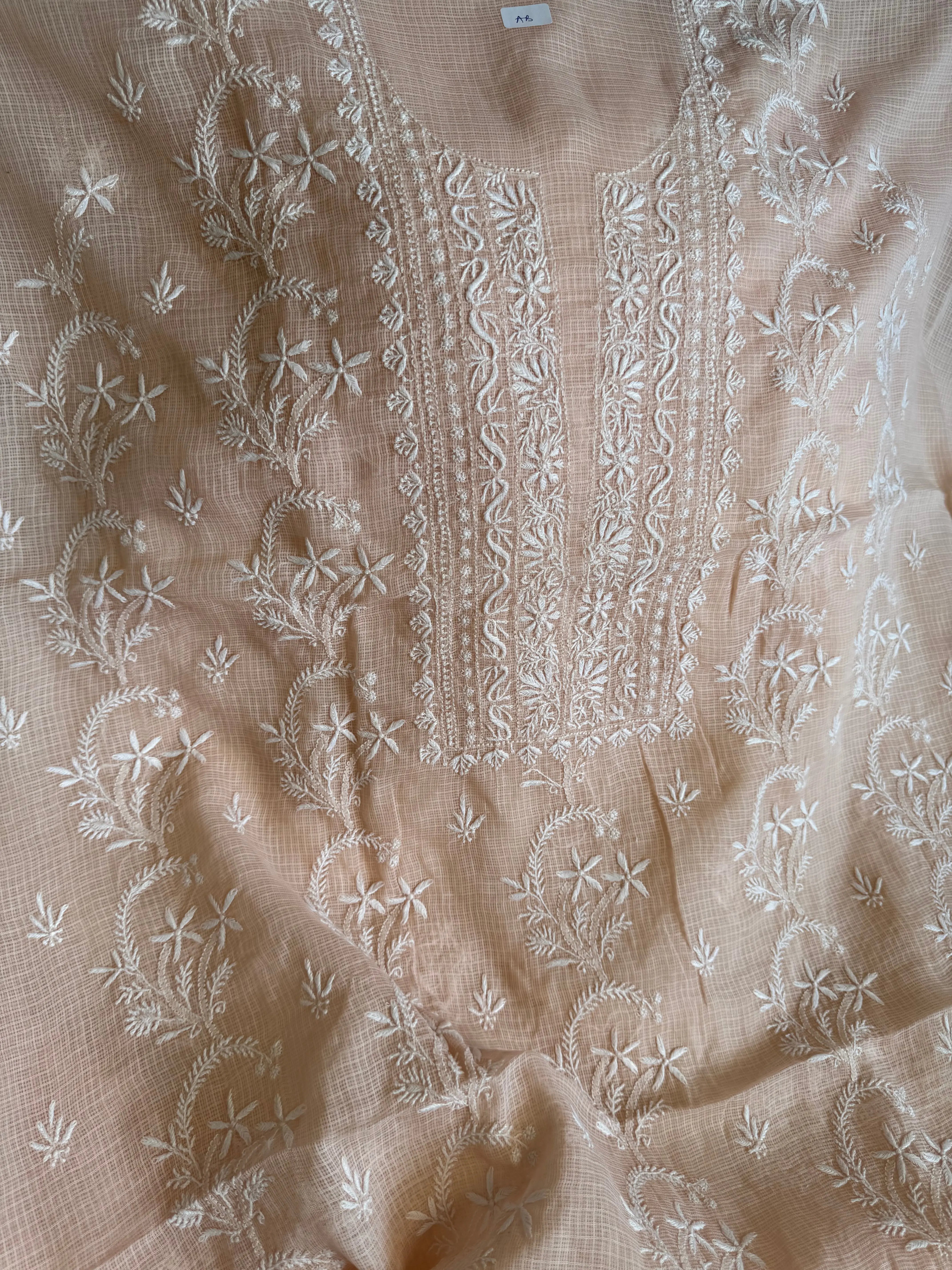 Kota Length with Dupatta - Beige ARIAA CHIKANKARI 