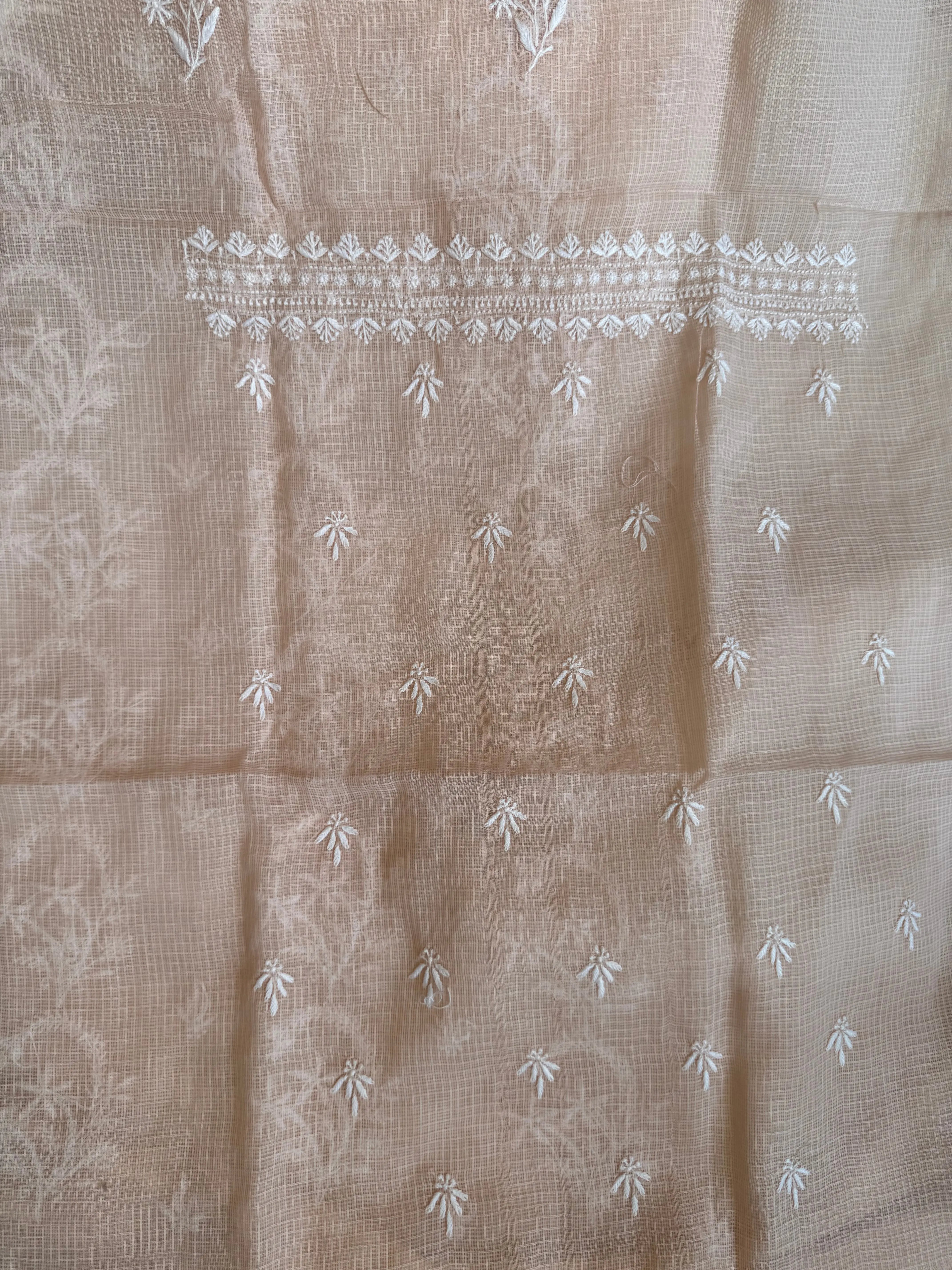 Kota Length with Dupatta - Beige ARIAA CHIKANKARI 