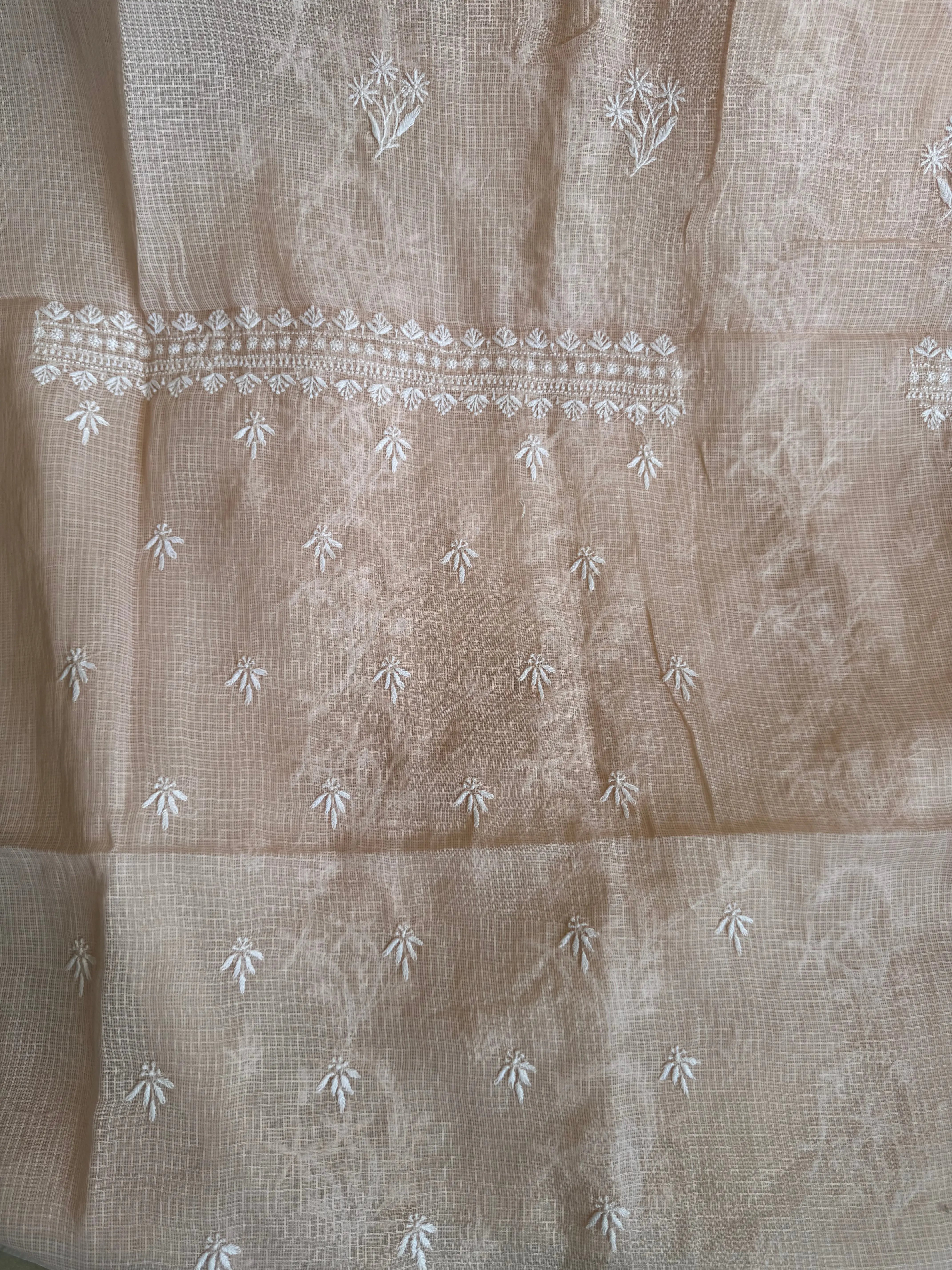 Kota Length with Dupatta - Beige ARIAA CHIKANKARI 