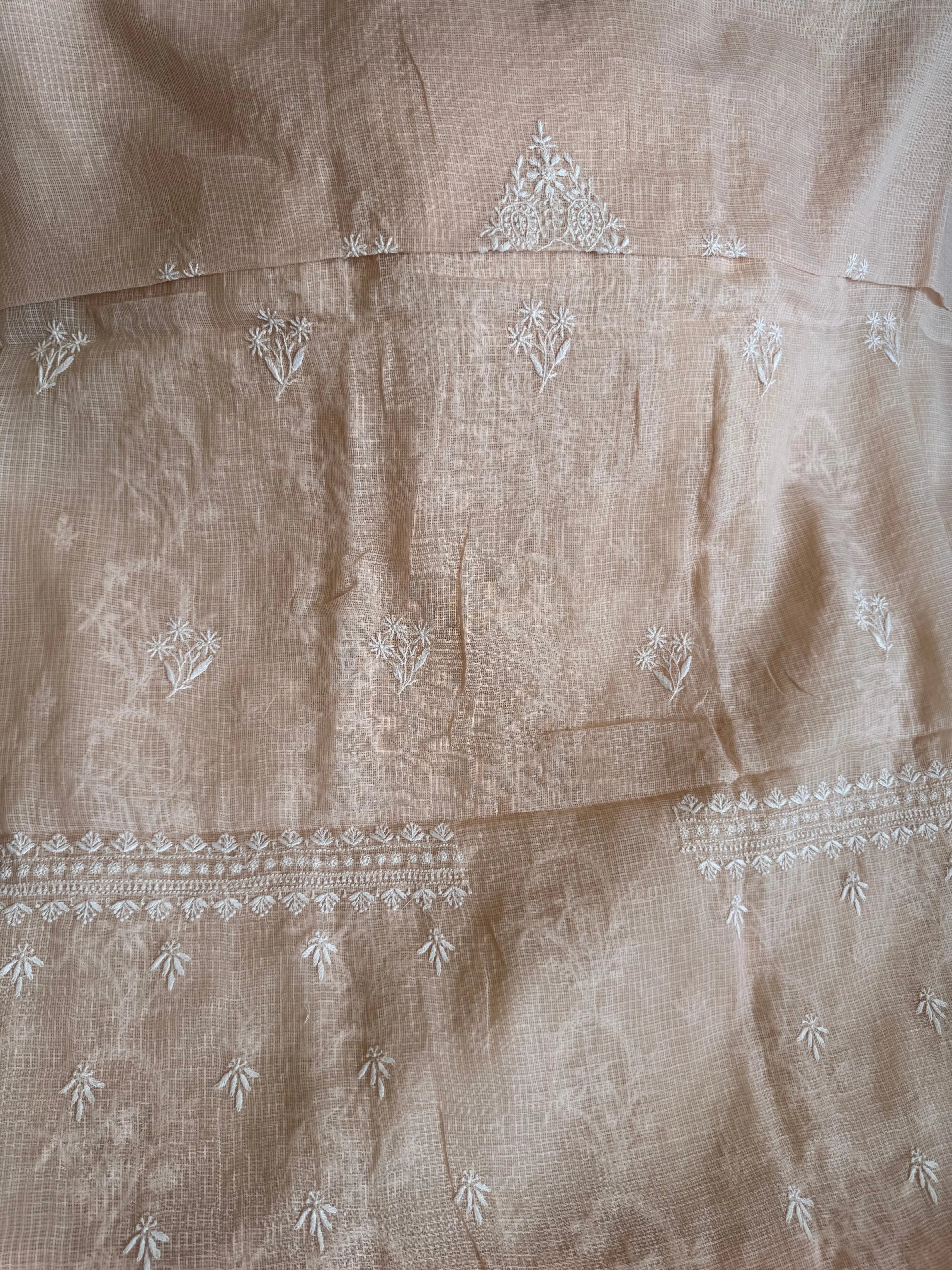 Kota Length with Dupatta - Beige ARIAA CHIKANKARI 