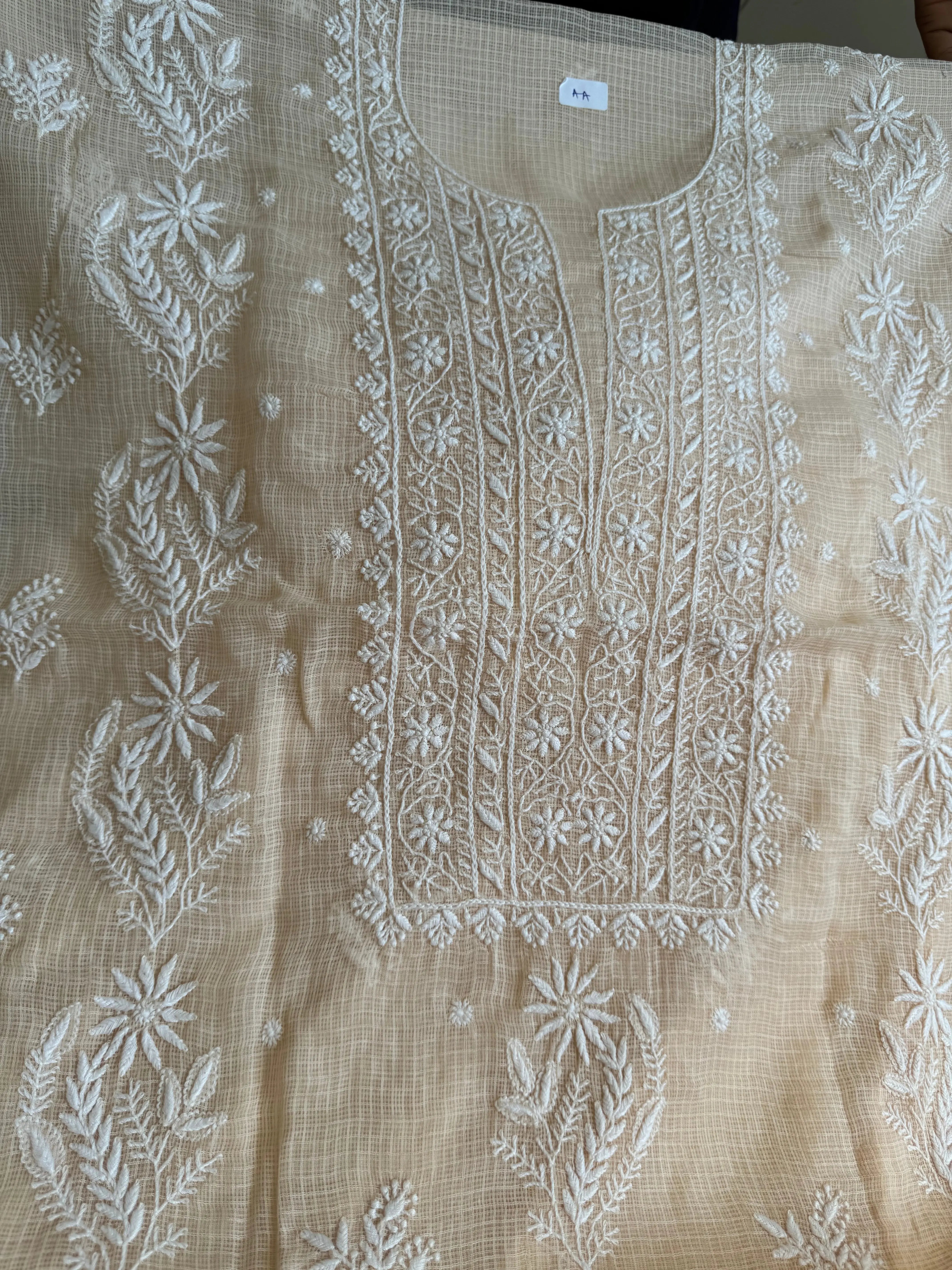 Kota Length with Dupatta - Beige ARIAA CHIKANKARI 