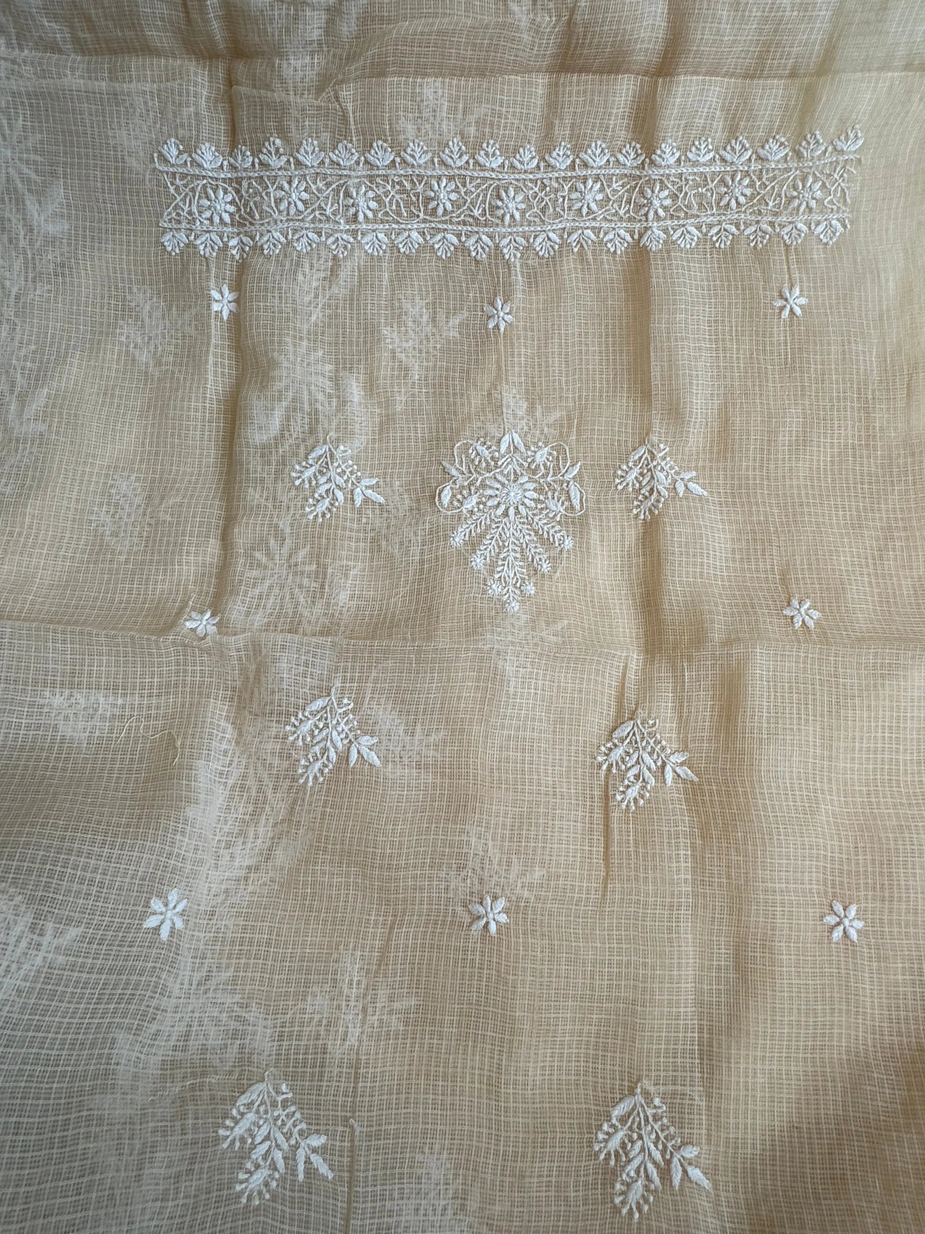 Kota Length with Dupatta - Beige ARIAA CHIKANKARI 