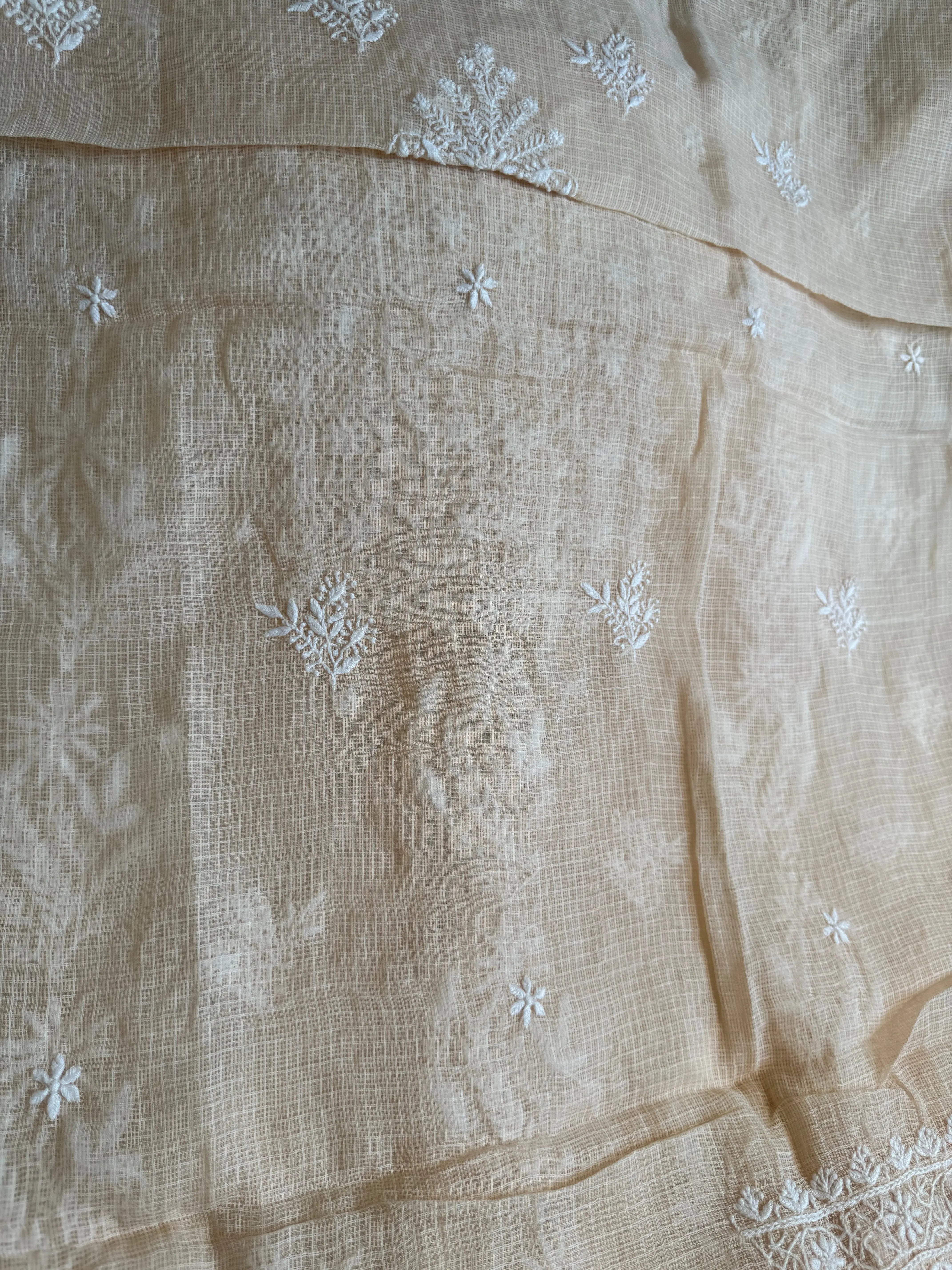 Kota Length with Dupatta - Beige ARIAA CHIKANKARI 