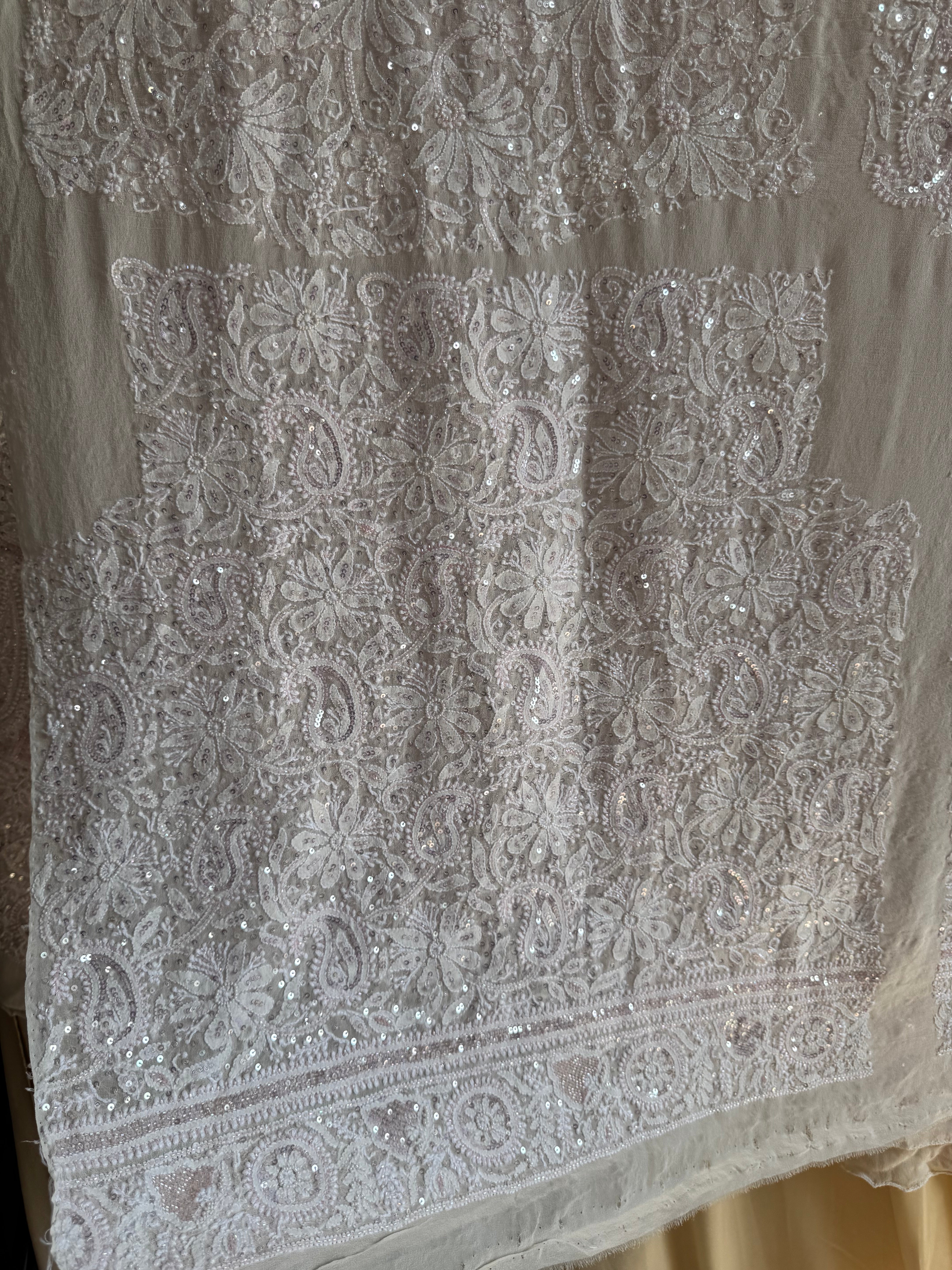 Pure Georgette Chikankari Lehenga