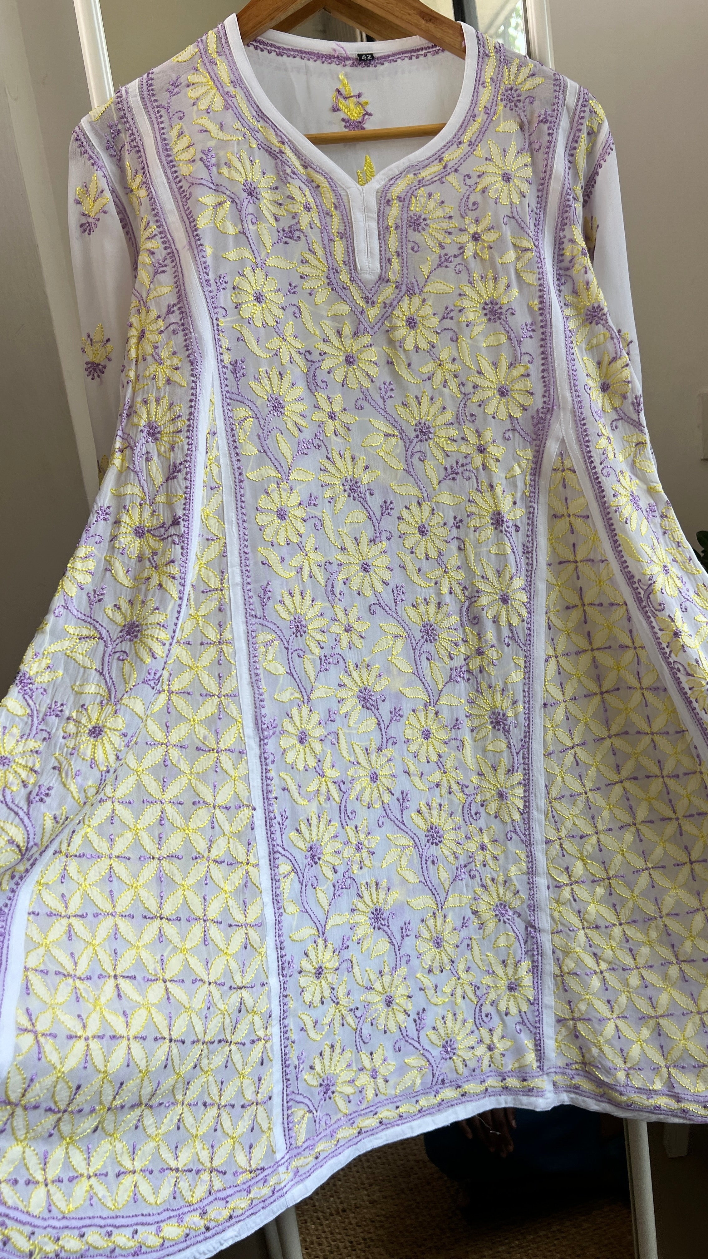 Viscose Chikankari Short Anarkali - Multi Colour - Sahar Collection