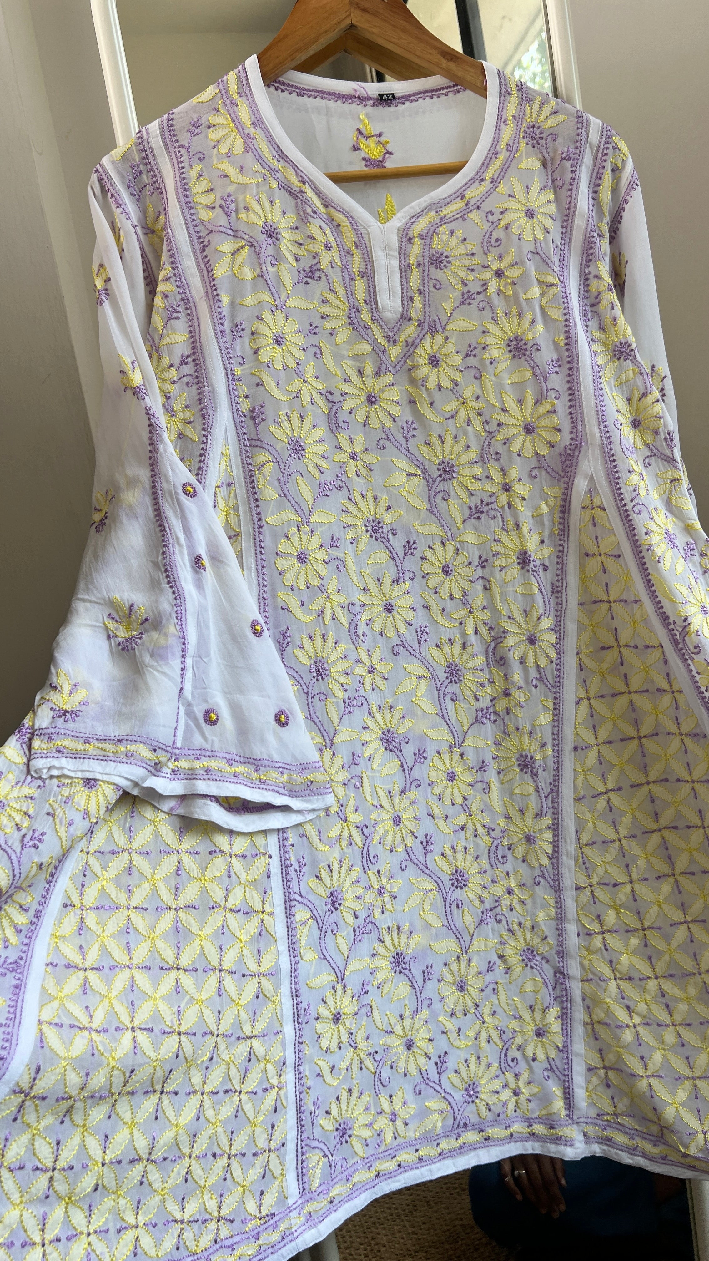 Viscose Chikankari Short Anarkali - Multi Colour - Sahar Collection