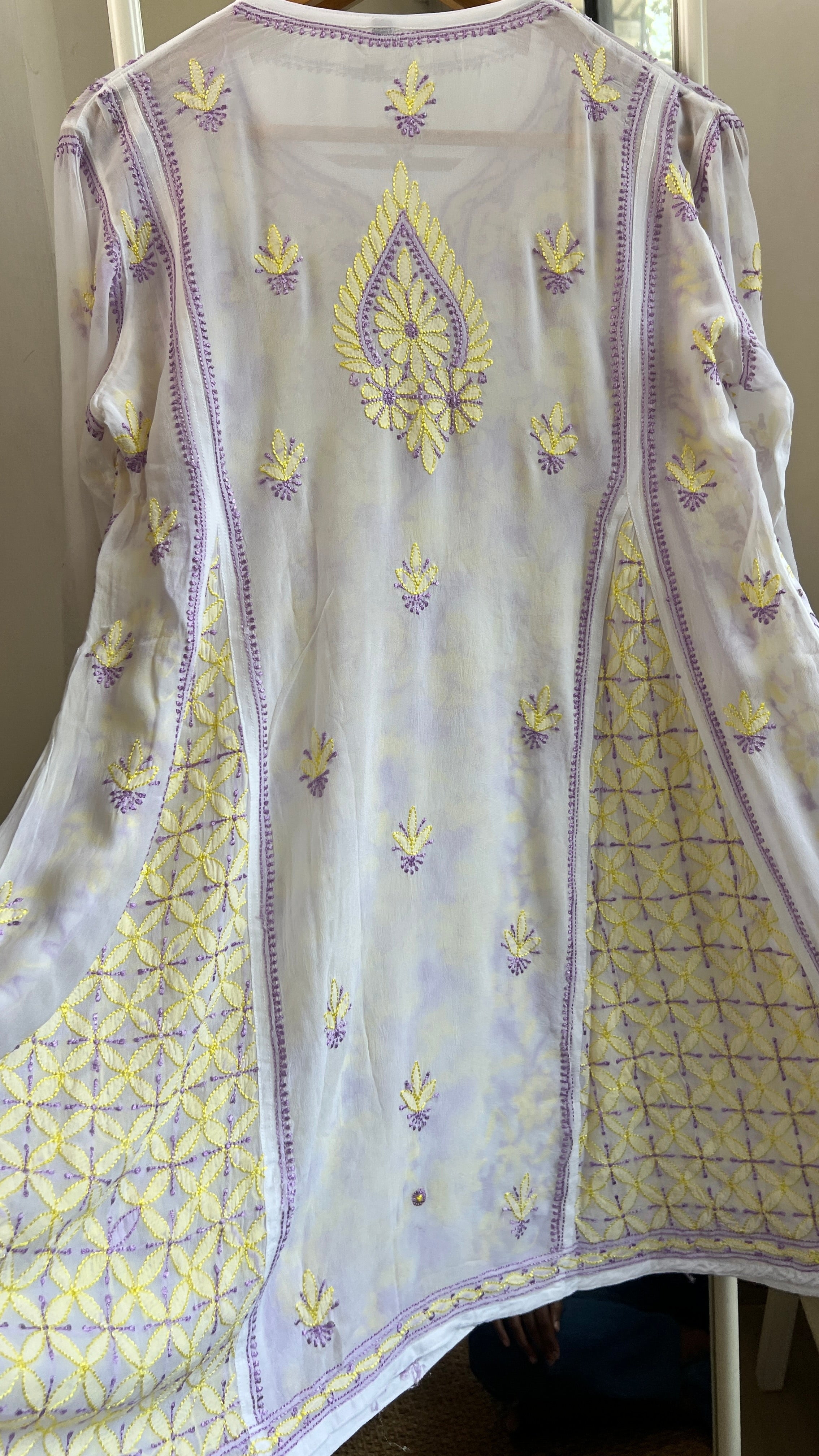 Viscose Chikankari Short Anarkali - Multi Colour - Sahar Collection