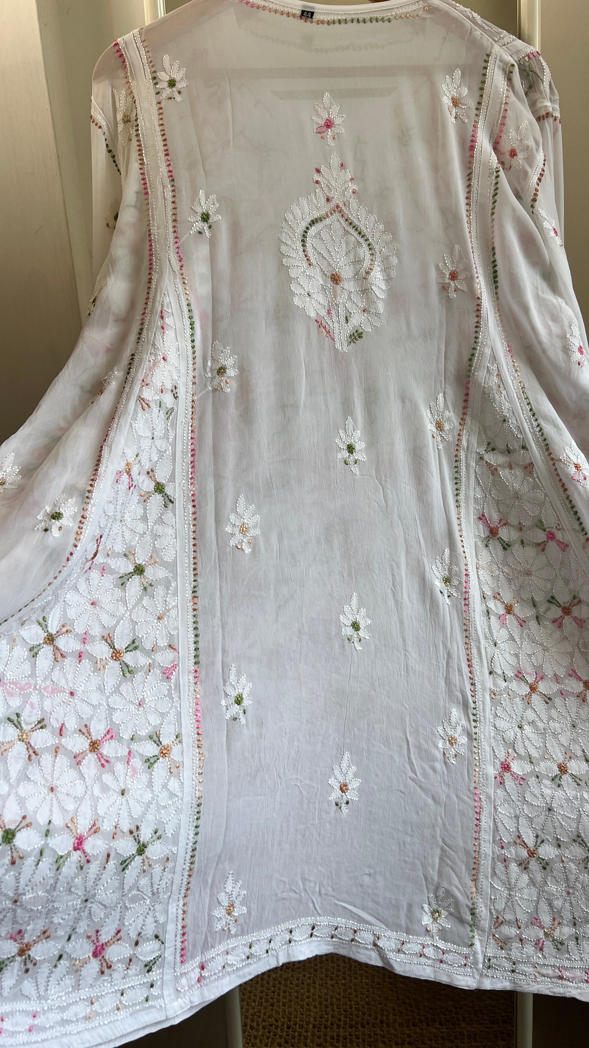 Viscose Chikankari Short Anarkali - Multi Colour - Sahar Collection