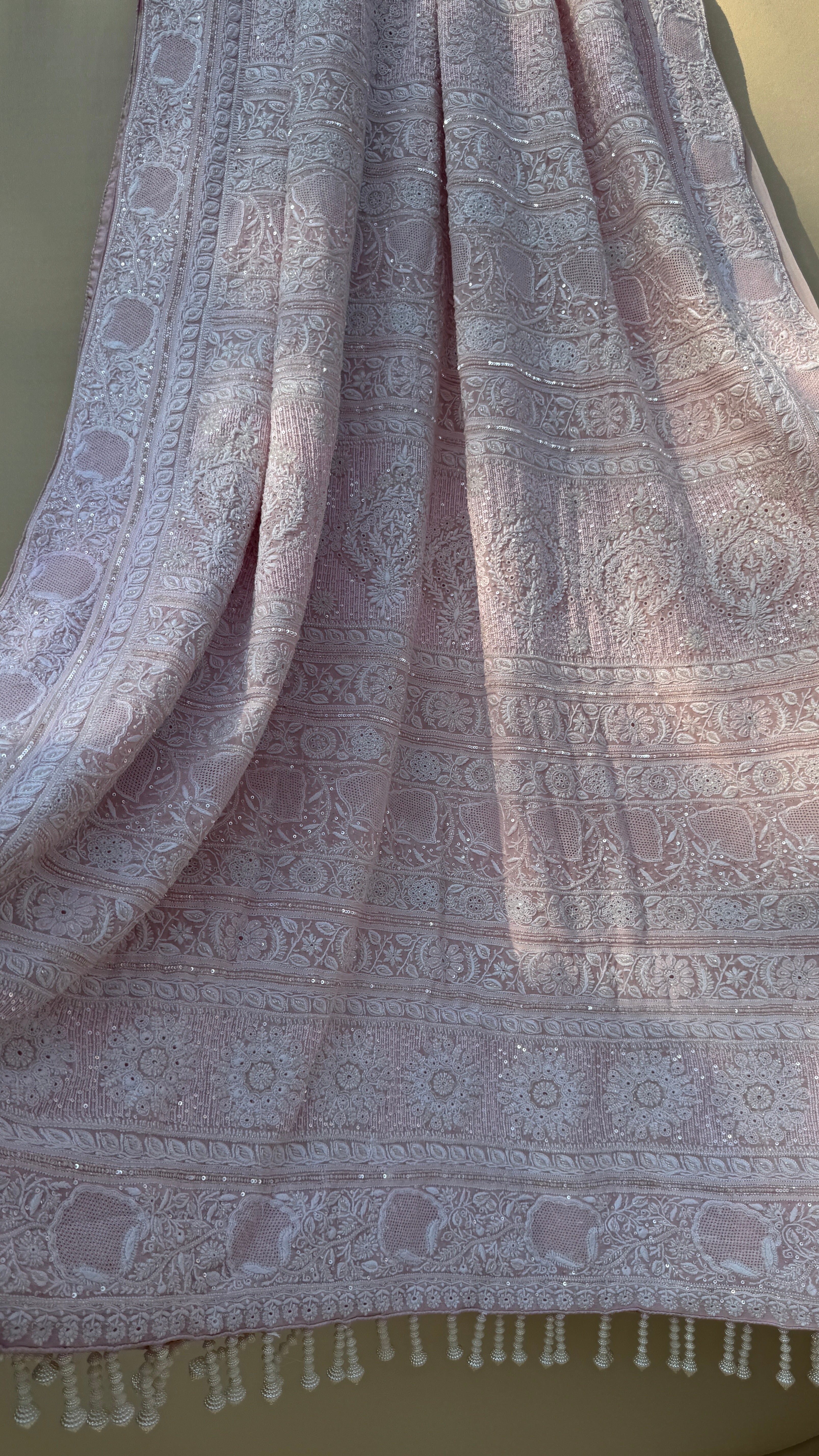 Pure Georgette Chikankari Saree