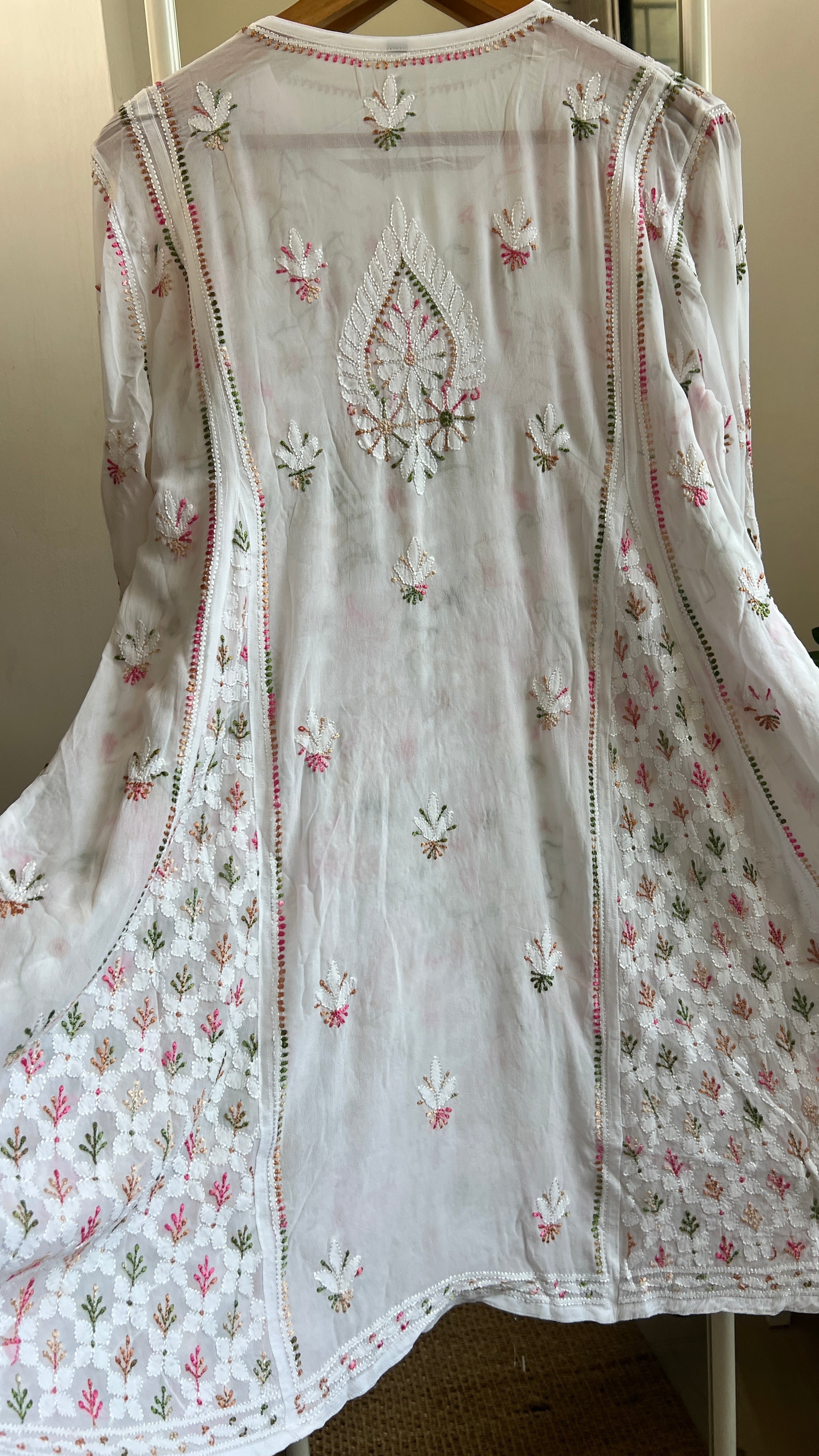 Viscose Chikankari Short Anarkali - Multi Colour - Sahar Collection