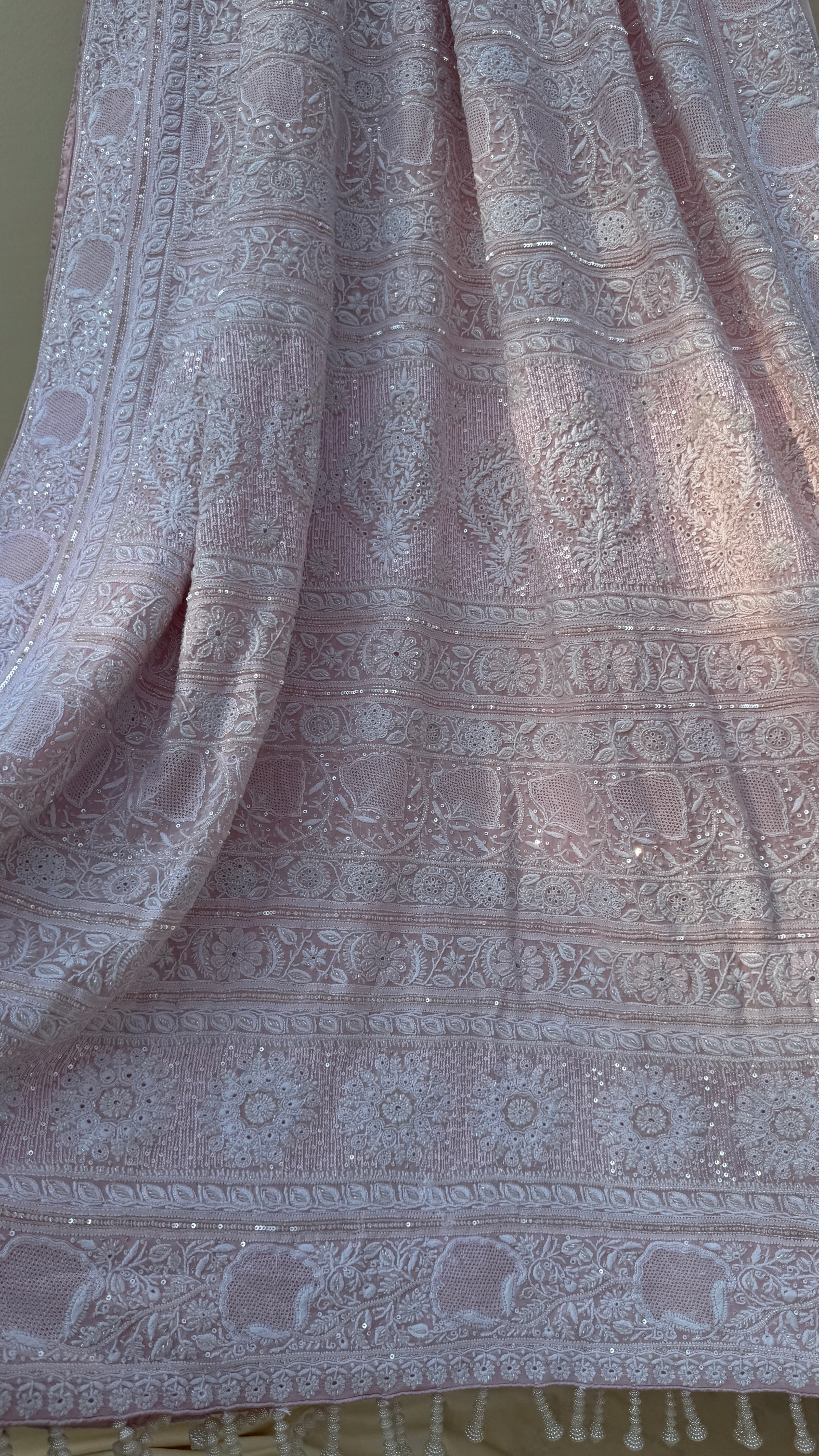 Pure Georgette Chikankari Saree