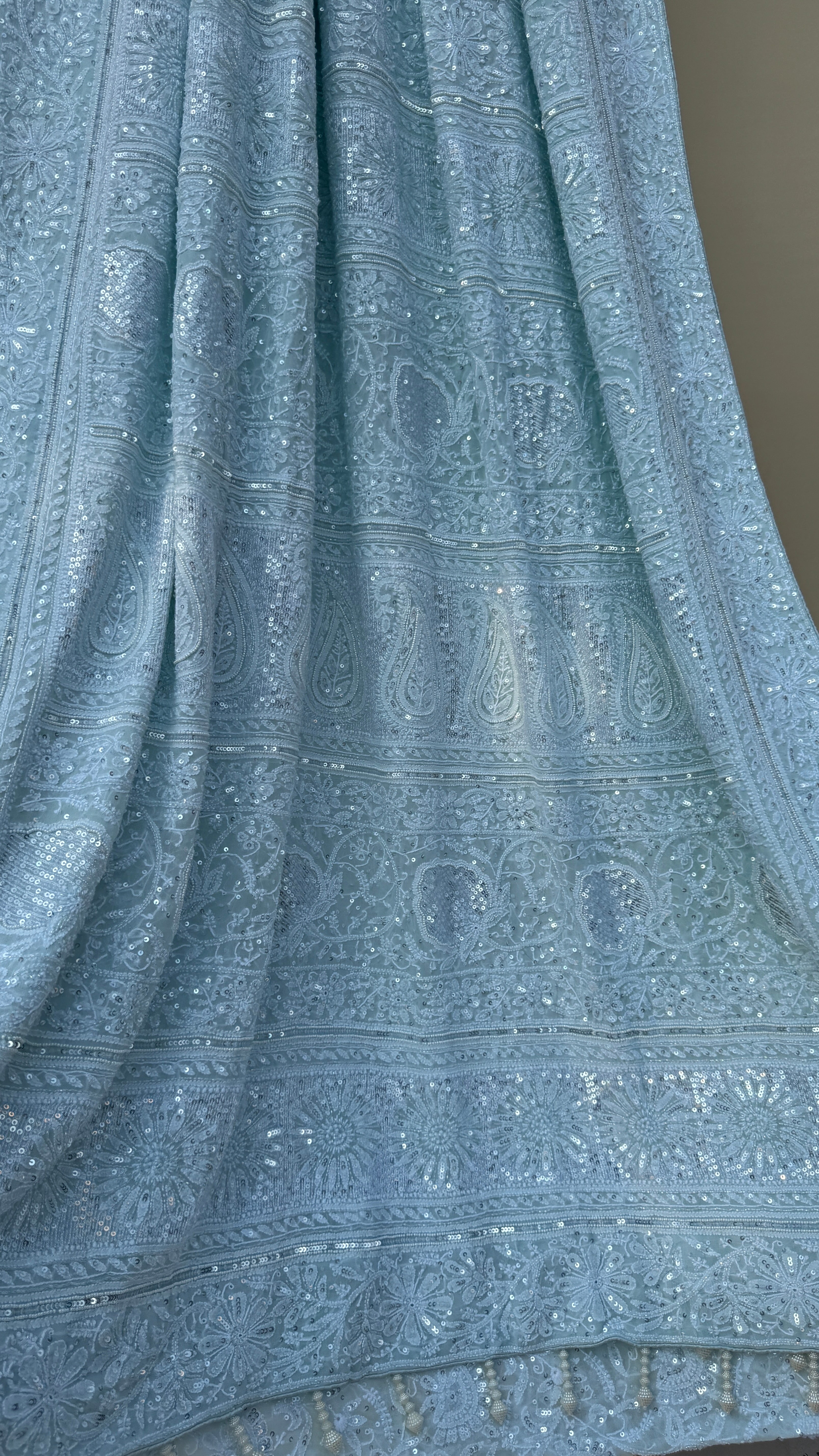 Pure Georgette Chikankari Saree