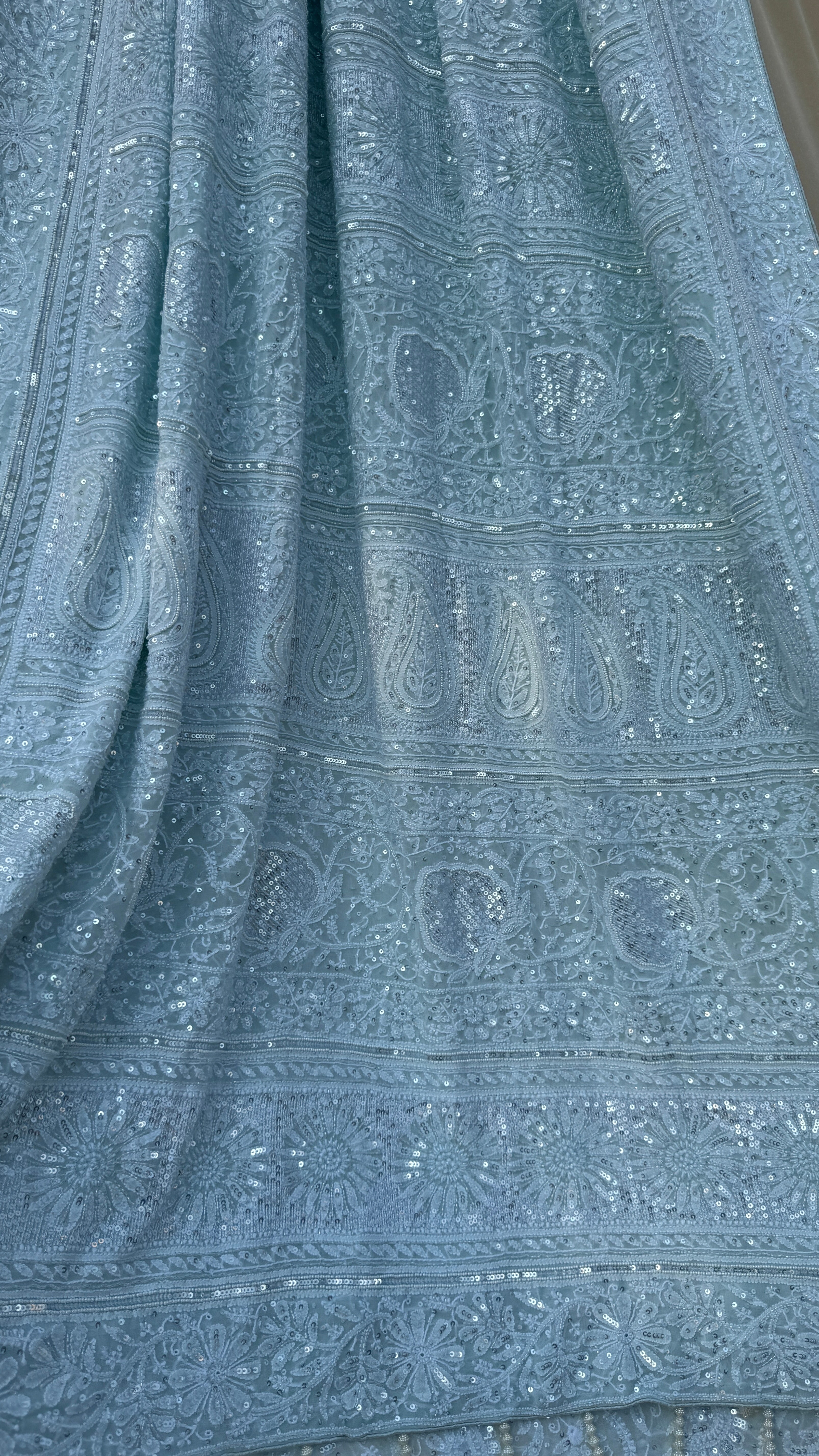 Pure Georgette Chikankari Saree