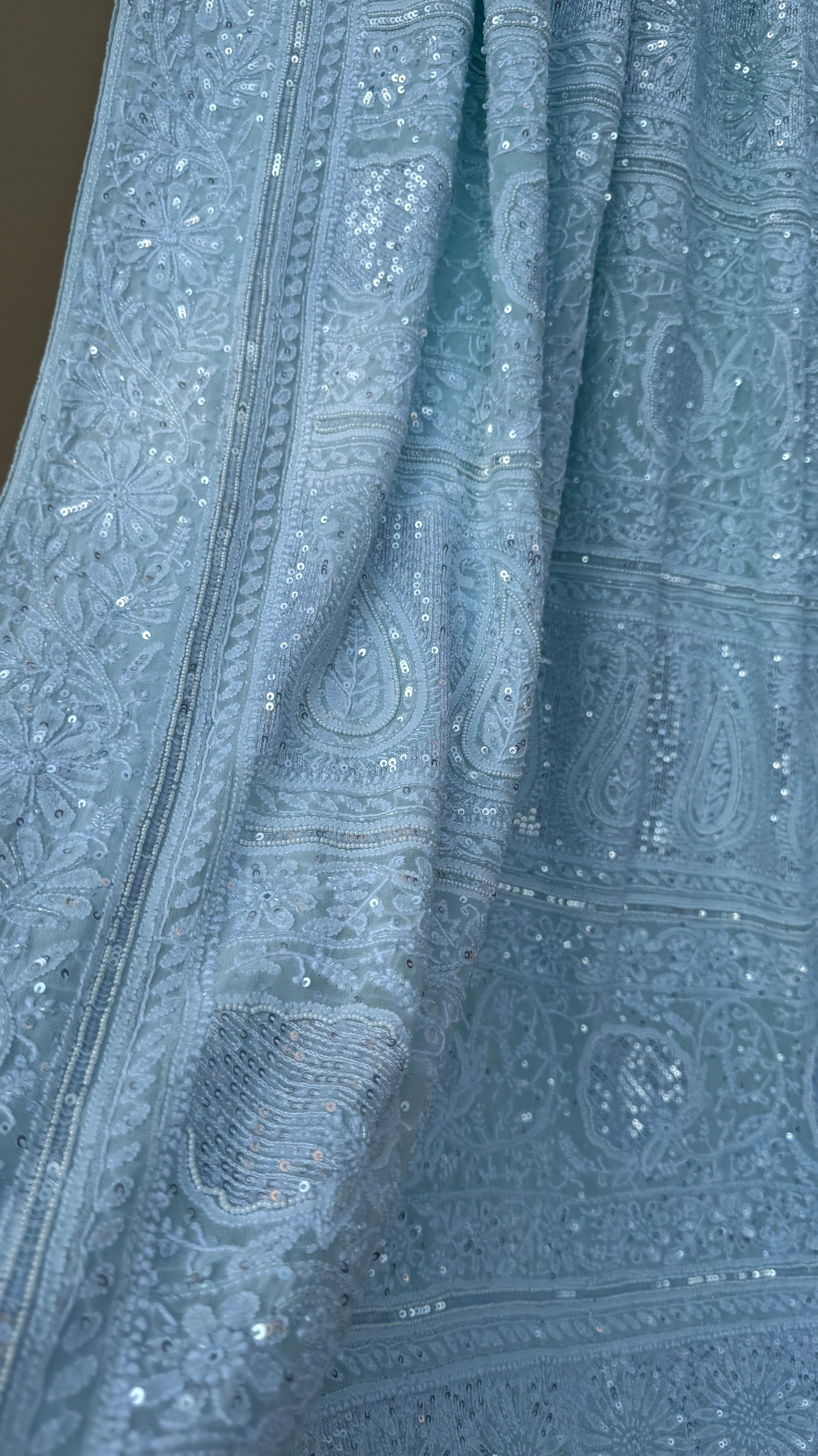 Pure Georgette Chikankari Saree