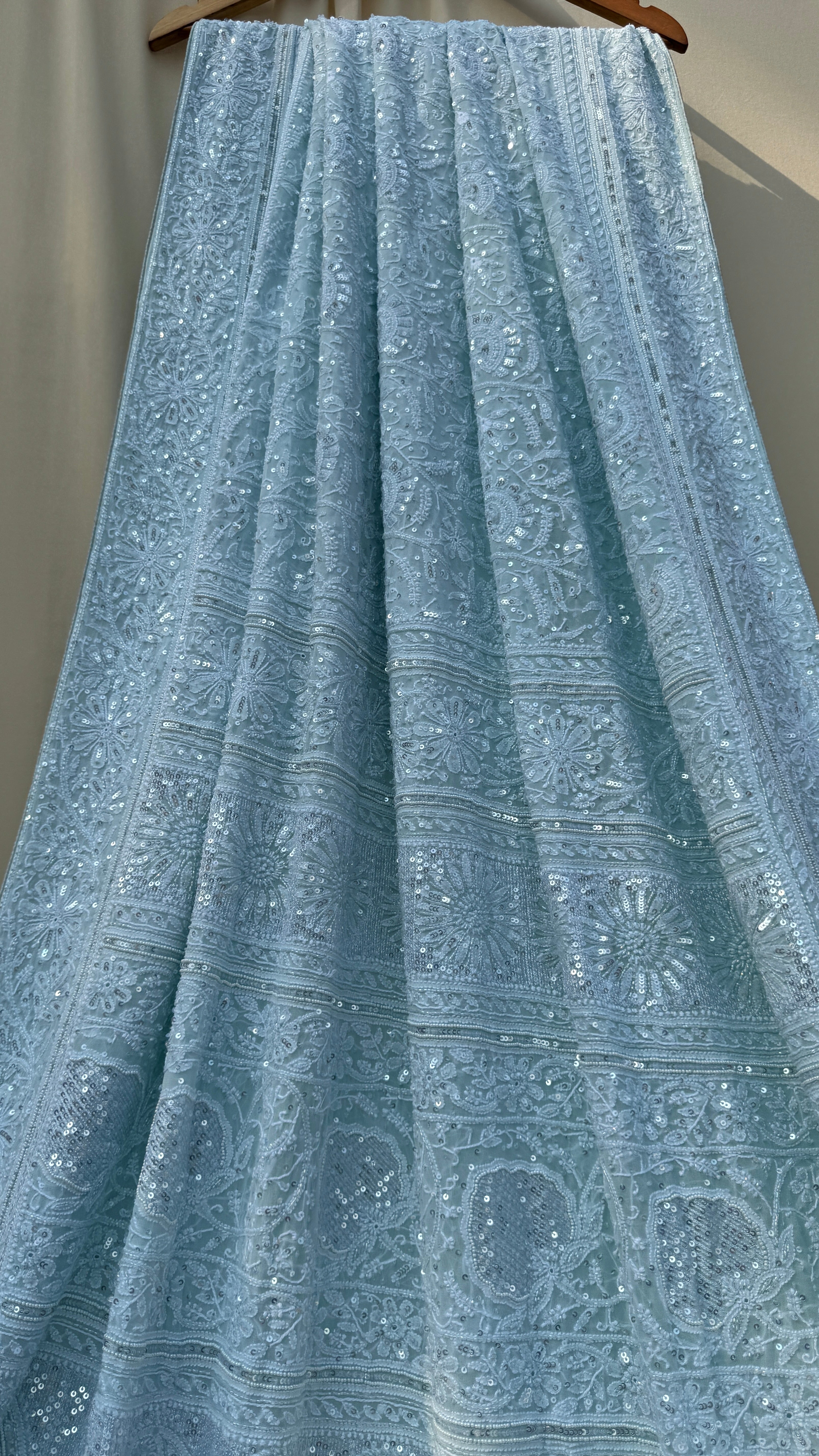 Pure Georgette Chikankari Saree
