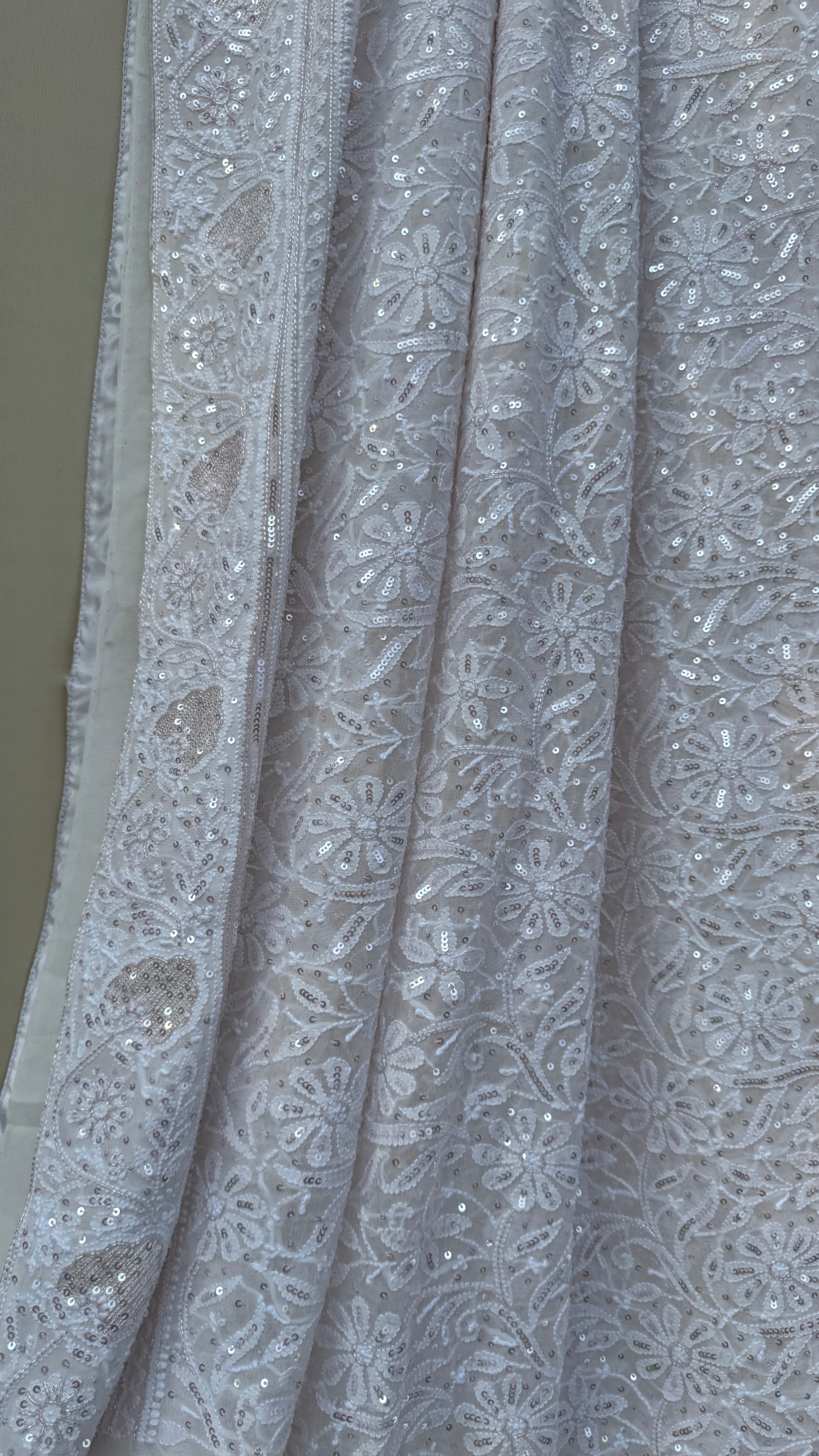 Pure Georgette Chikankari Saree