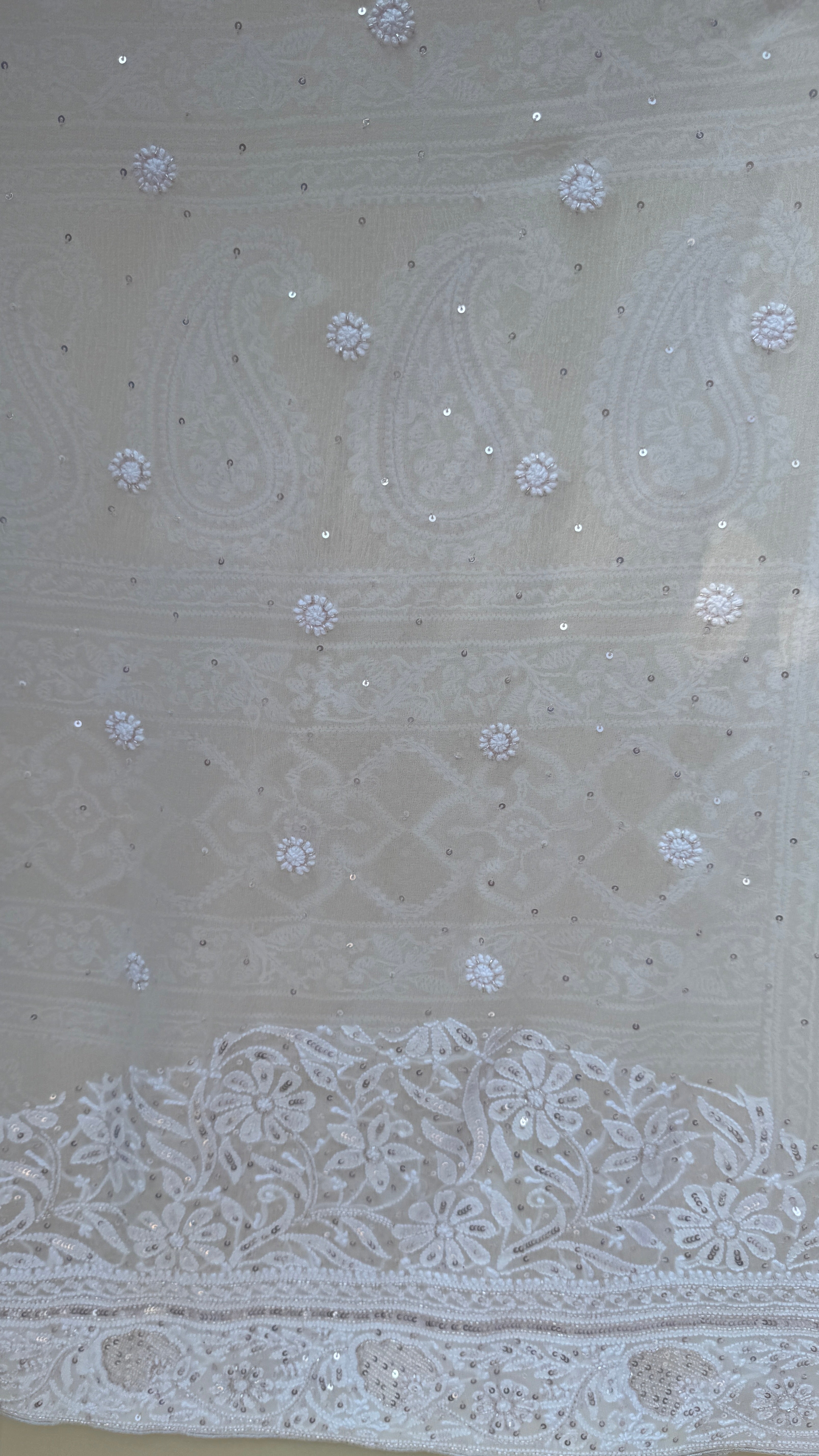 Pure Georgette Chikankari Saree