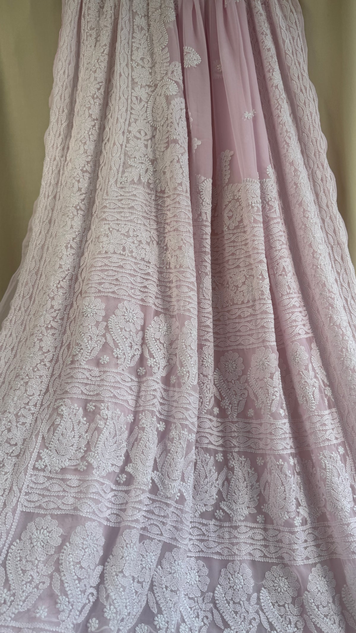 Georgette Chikankari saree in Pink