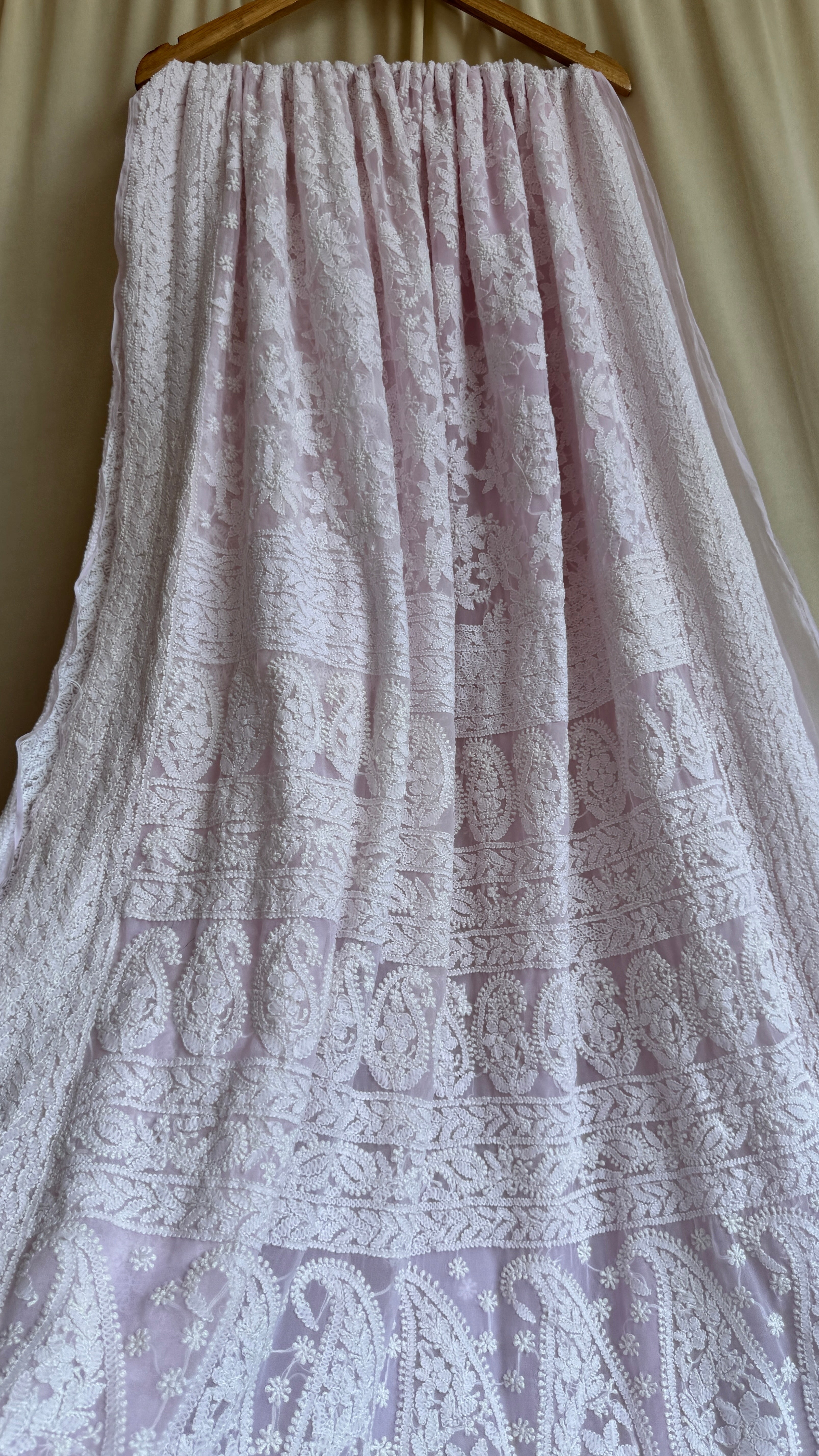 Georgette Chikankari saree in Pink